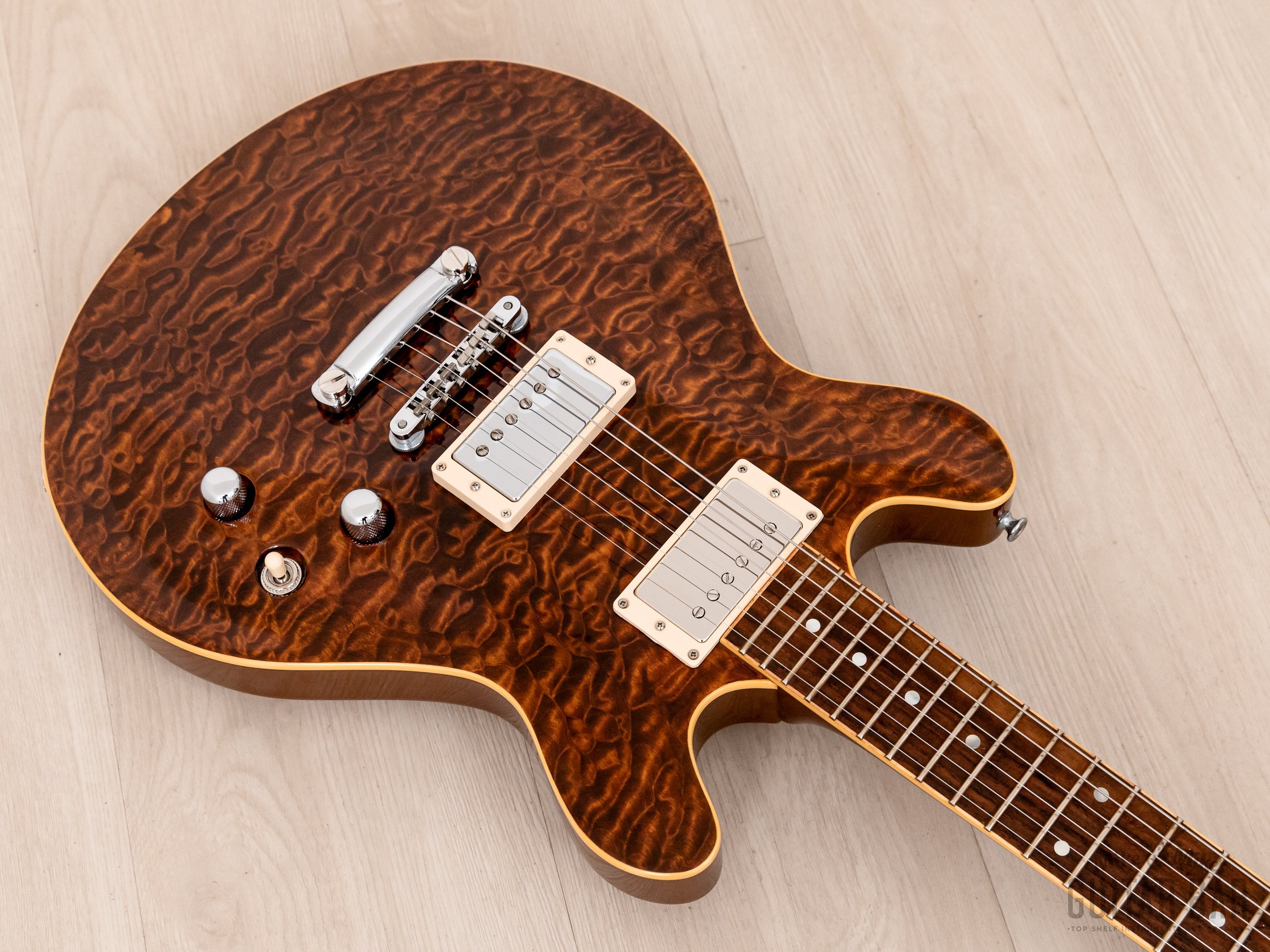 2004 Tokai Love Rock II Double Cutaway Quilt Top Walnut w/ Seymour Duncan, Japan