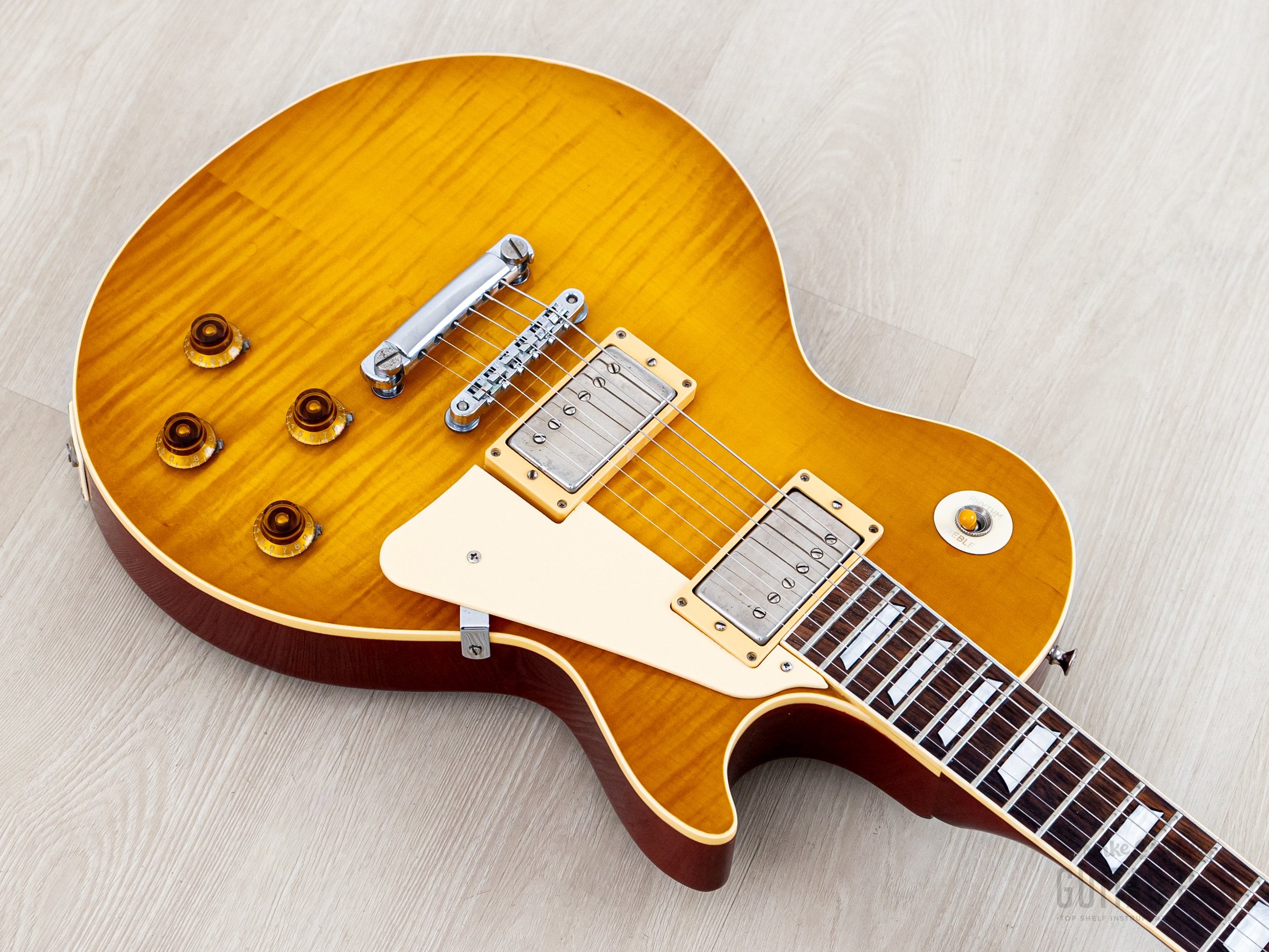 1983 Tokai Love Rock LS120 Vintage Burst Flame Top Guitar Lemon Drop w