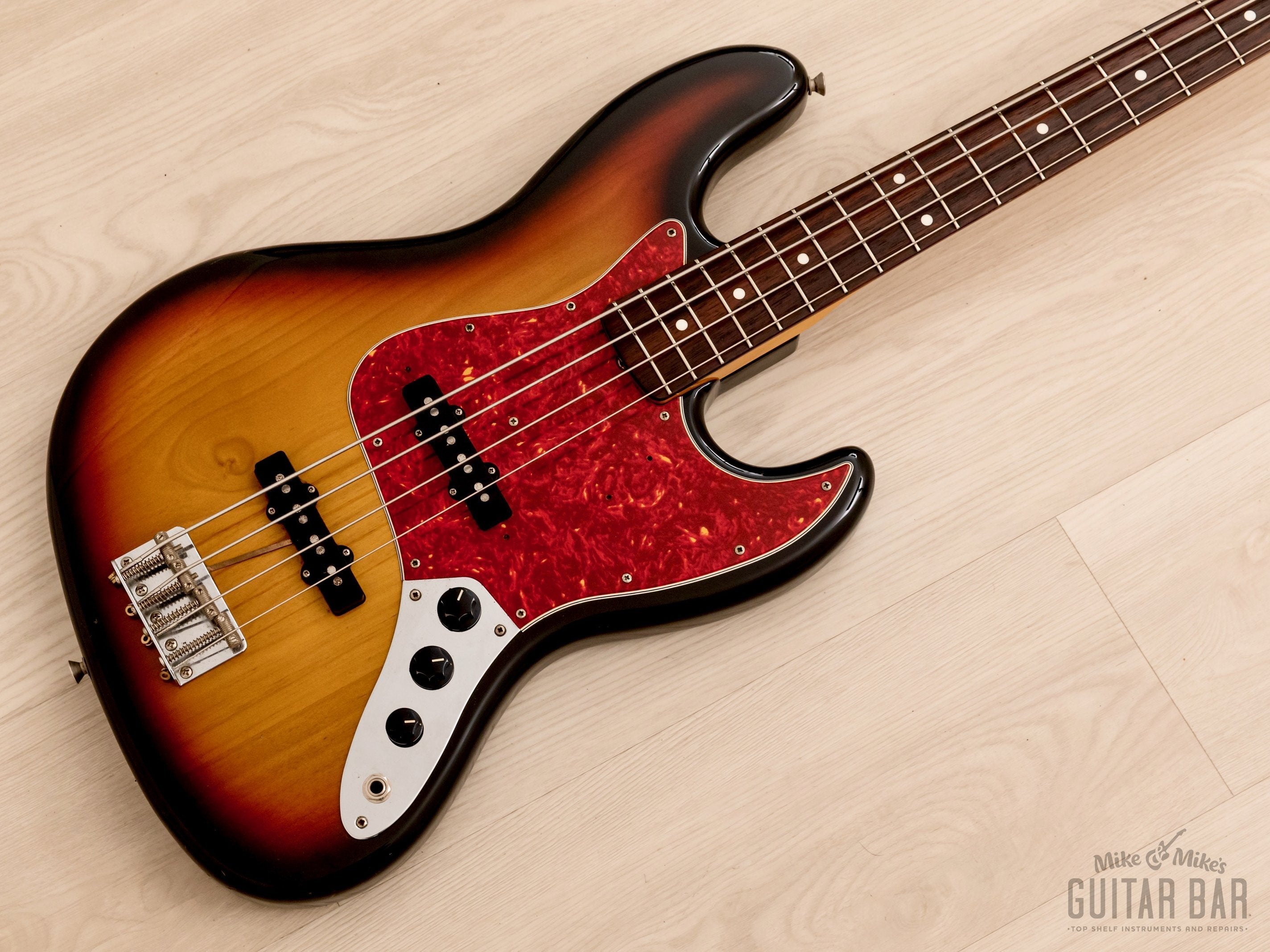 ベース Fender Japan JazzBase JB62-75US Fender Japan JB62-75US 3 Tone Sunburst Jazz Bass Guitar Used
