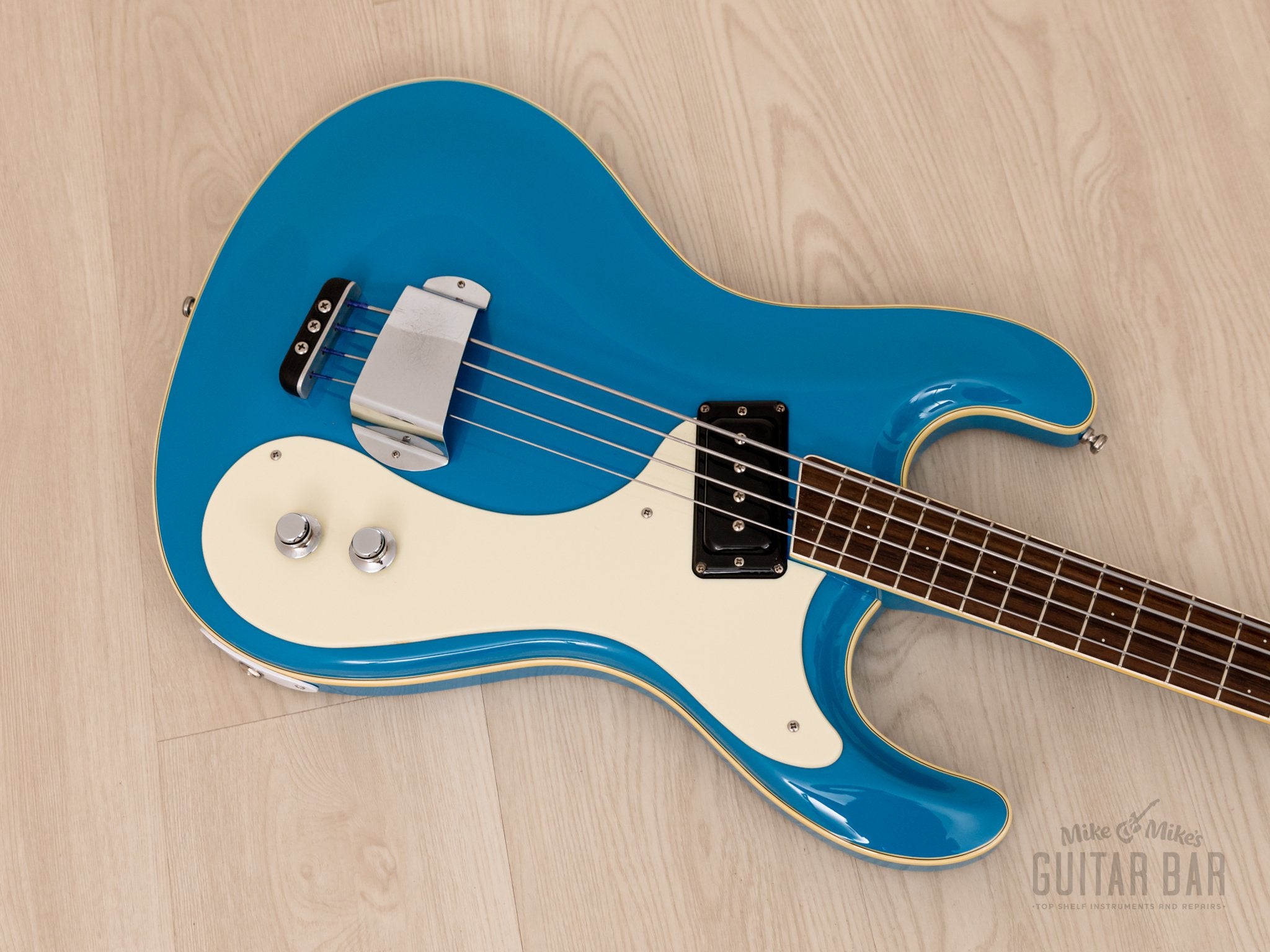 2006 Mosrite USA Custom Shop Ventures Model 1963 Vintage Reissue Bass California Blue w/ Case, COA