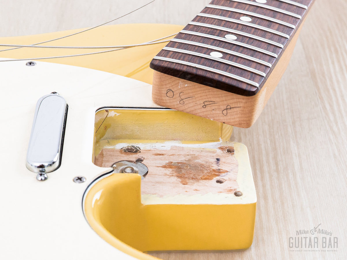1988 Fender American Standard Telecaster Vintage White, neck pocket