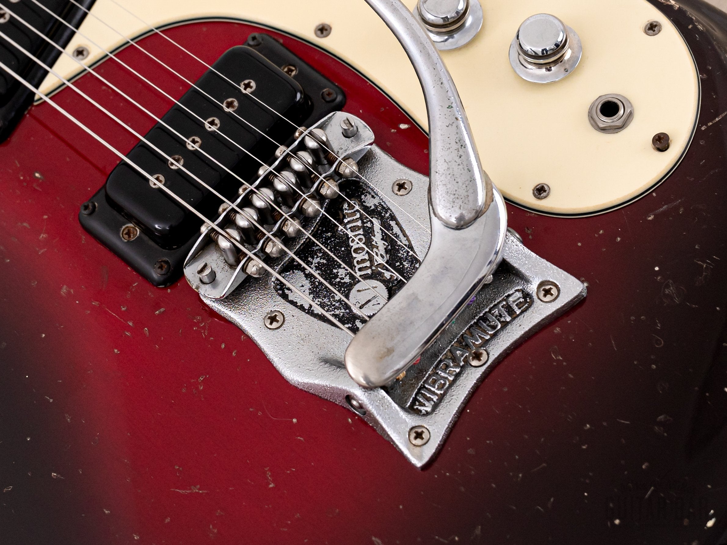 1964 Mosrite Ventures Model Vintage Guitar Red Sunburst w/ Vibramute,