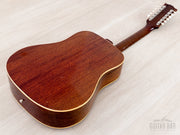 1965 Gibson B-45-12 back and neck heel, lower bout view
