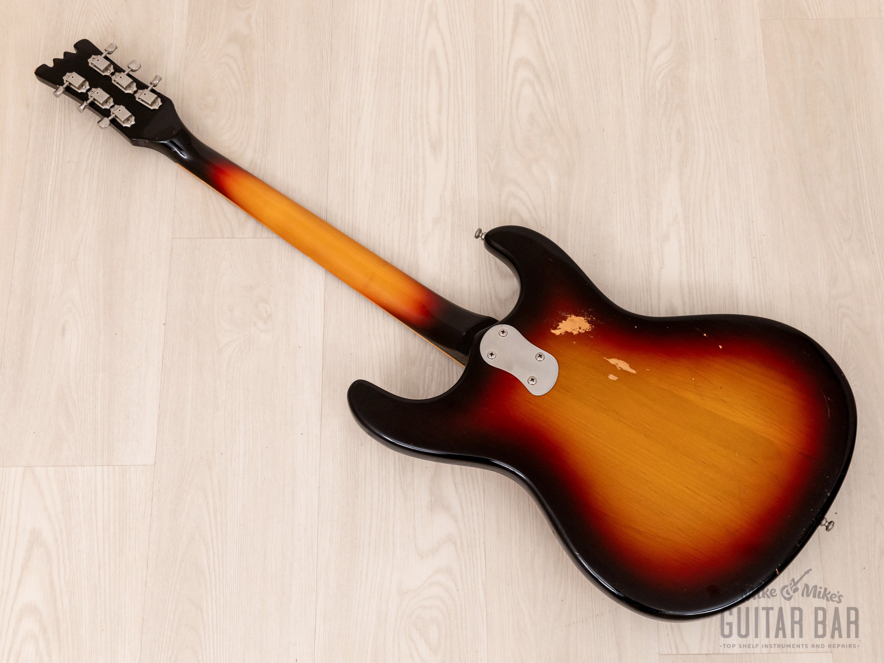 1978 Mosrite Ventures Model Vintage Guitar Sunburst w/ Moseley Vibrato, Case