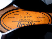 1989 Orville ES-335 orange label through the f-hole