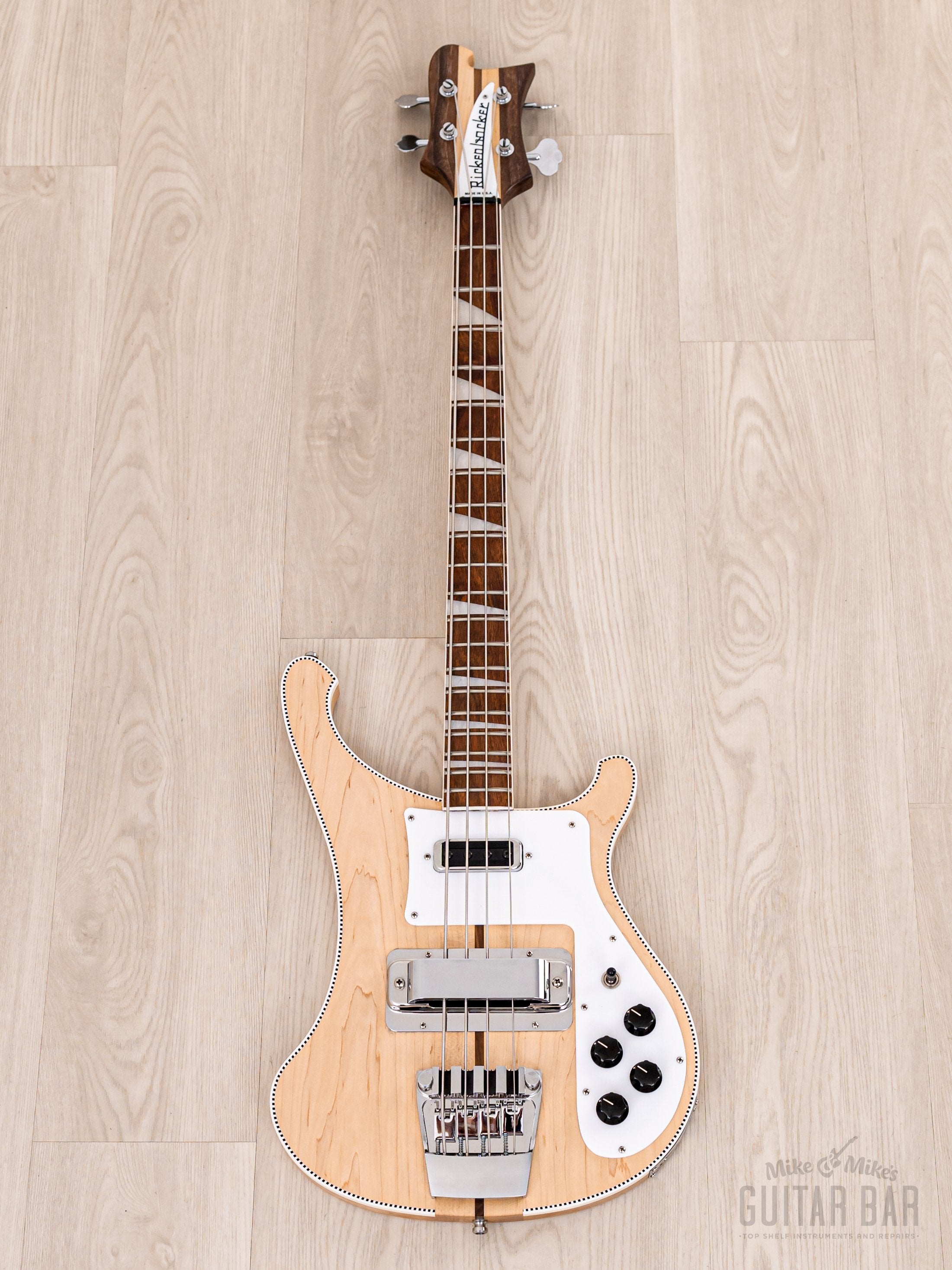2022 Rickenbacker 4003 CB Satin Mapleglo Checkerboard Binding, Near-Mint w/ Case, Tags