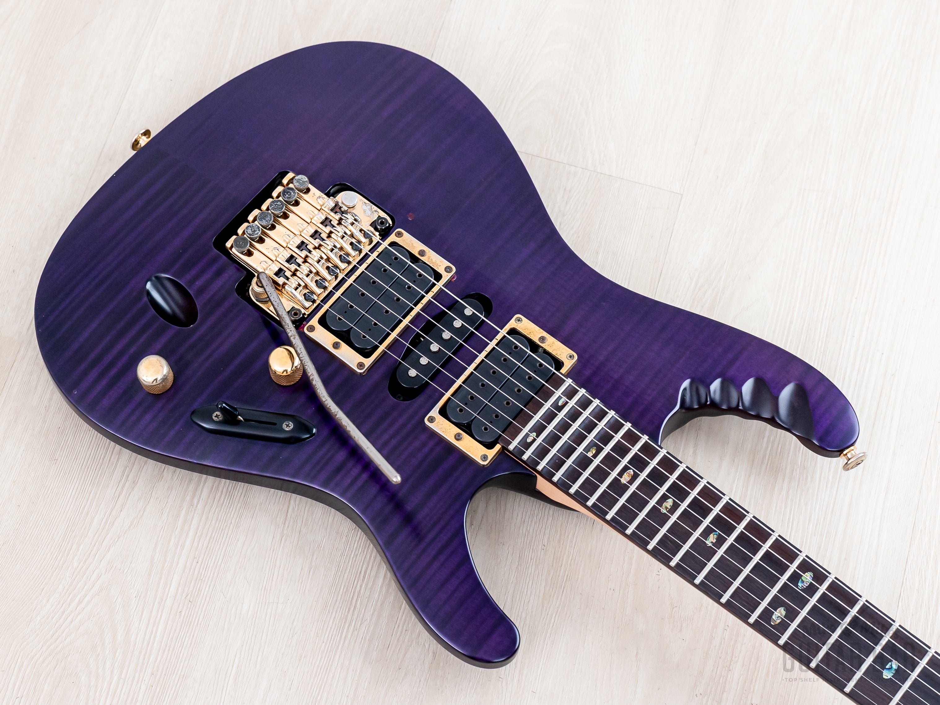 2008 Ibanez EGEN18-TVF Herman Li Signature Transparent Violet Flat HSH