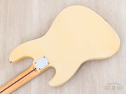 2011 Fender Aerodyne Jazz Bass PJ Vintage White, back of body close-up