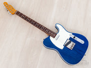 2016 Fender Classic 60s Telecaster Custom Trans Blue, full front angled view, neck side