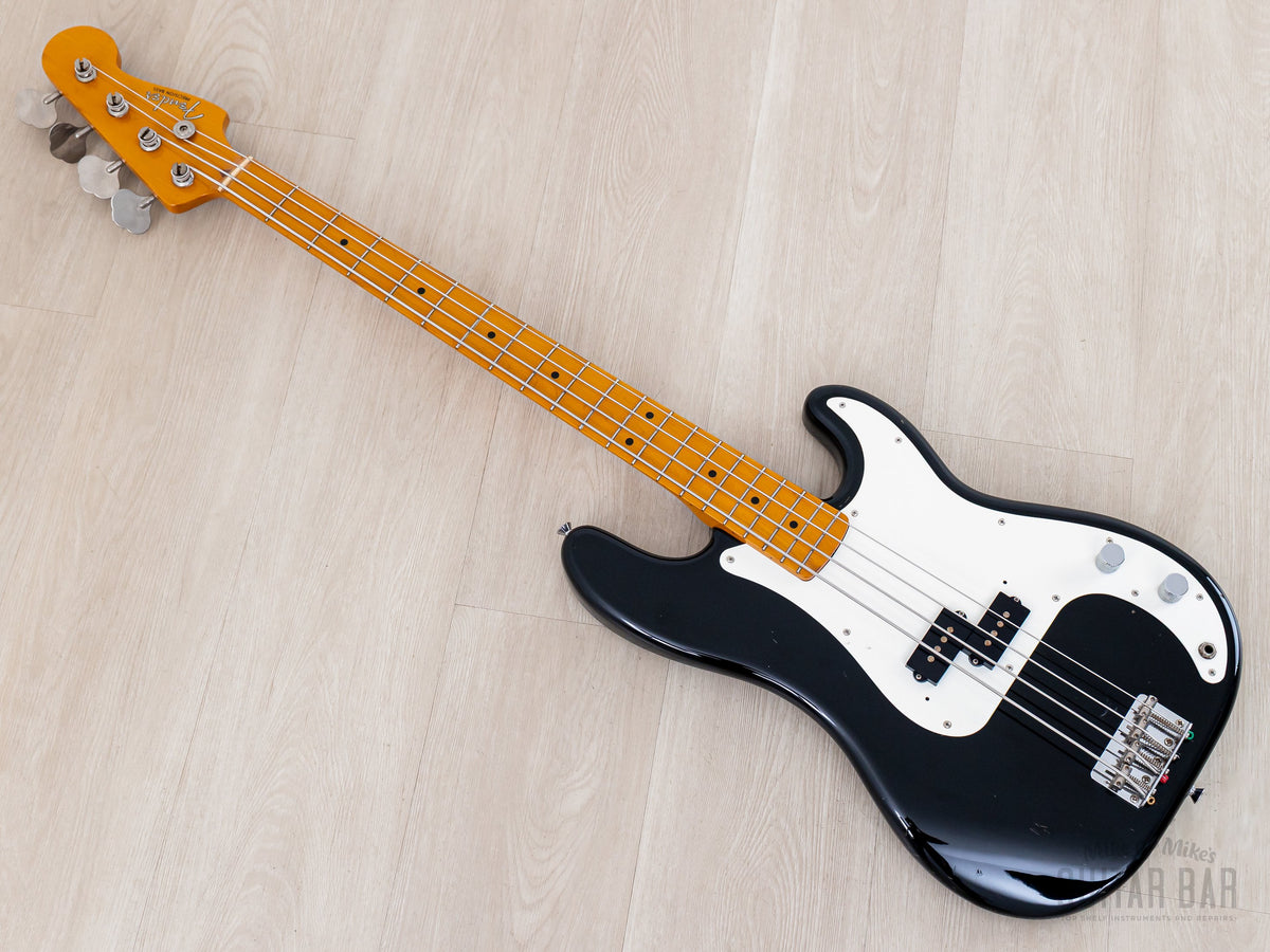 2002 Fender '57 Precision Bass PB57-53 Black, front diagonal view