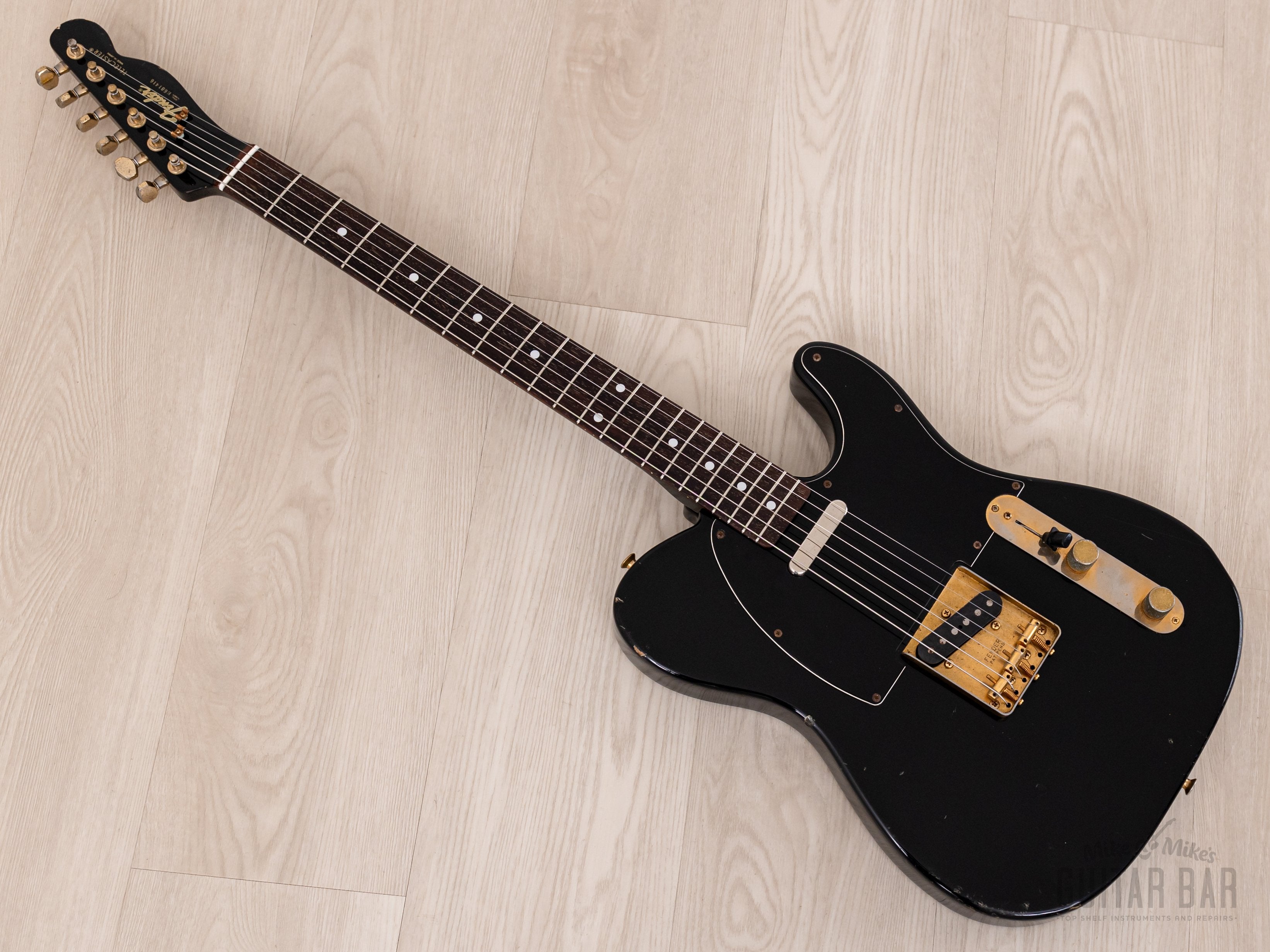 1988 Fender Telecaster TLG60-80 Vintage Guitar Black w/ Gold Hardware & Case, Japan MIJ Fujigen