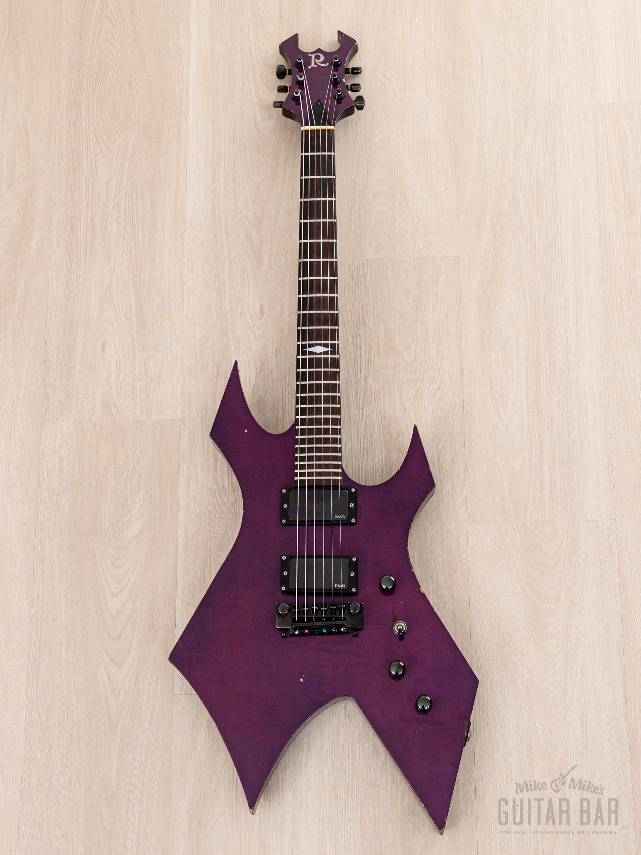 2001 B.C. Rich “Japan Monster” Warlock Trans Purple Set Neck w/ EMG