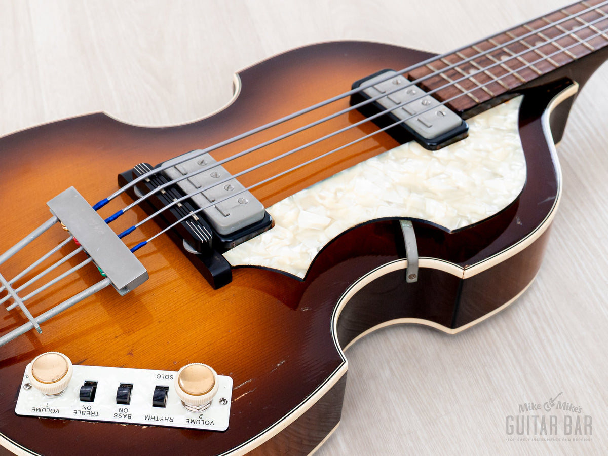 1960s Hofner 500/1 bass pickups and controls