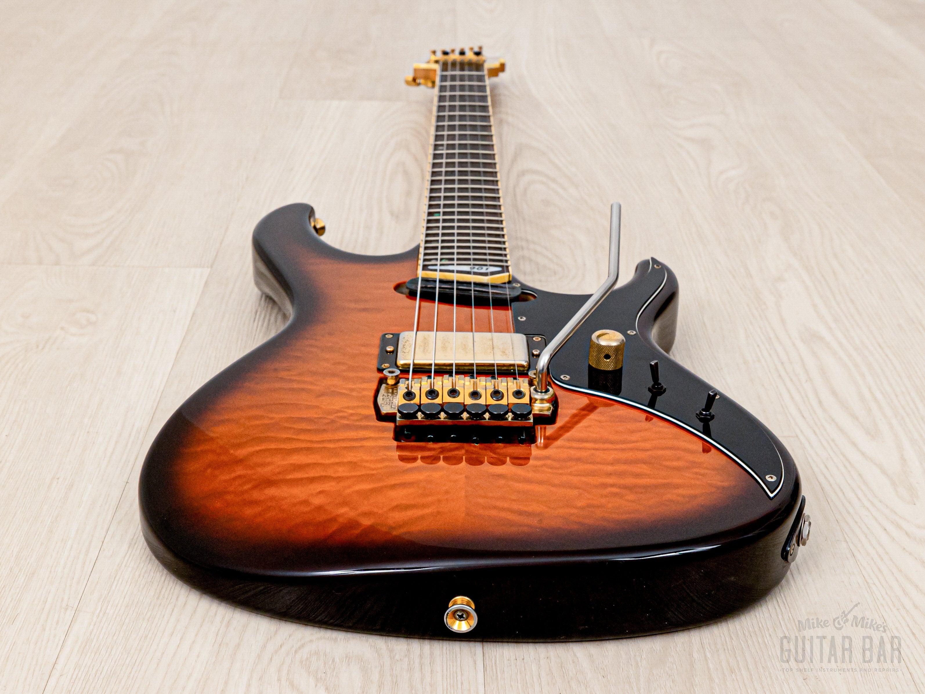 1990s ESP 901 Superstrat Quilt Maple Top Sunburst w/ Floyd Rose