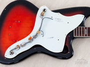 1965 Harmony Holiday Silhouette pickguard lifted showing original wiring