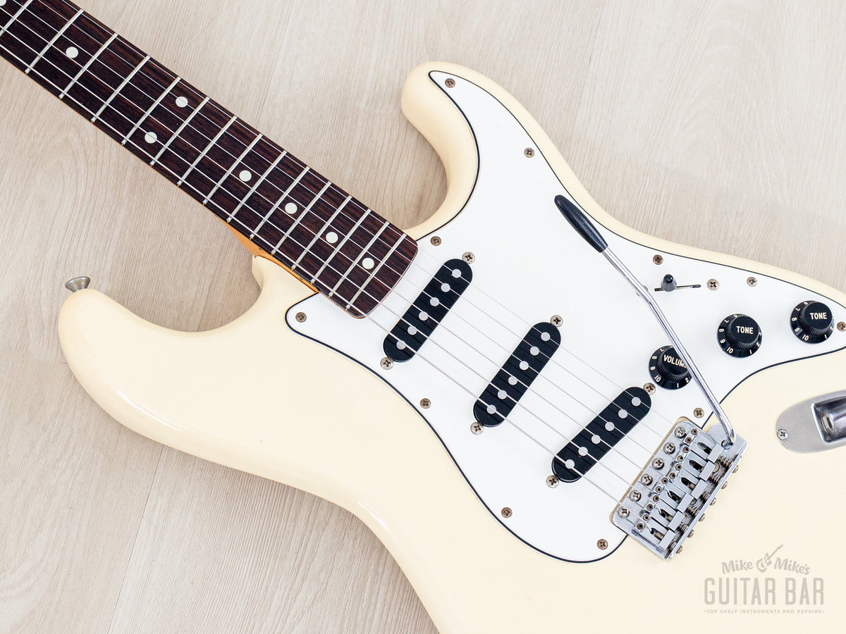 1985 Fender ST72-55 Stratocaster Olympic White, body and neck angled view