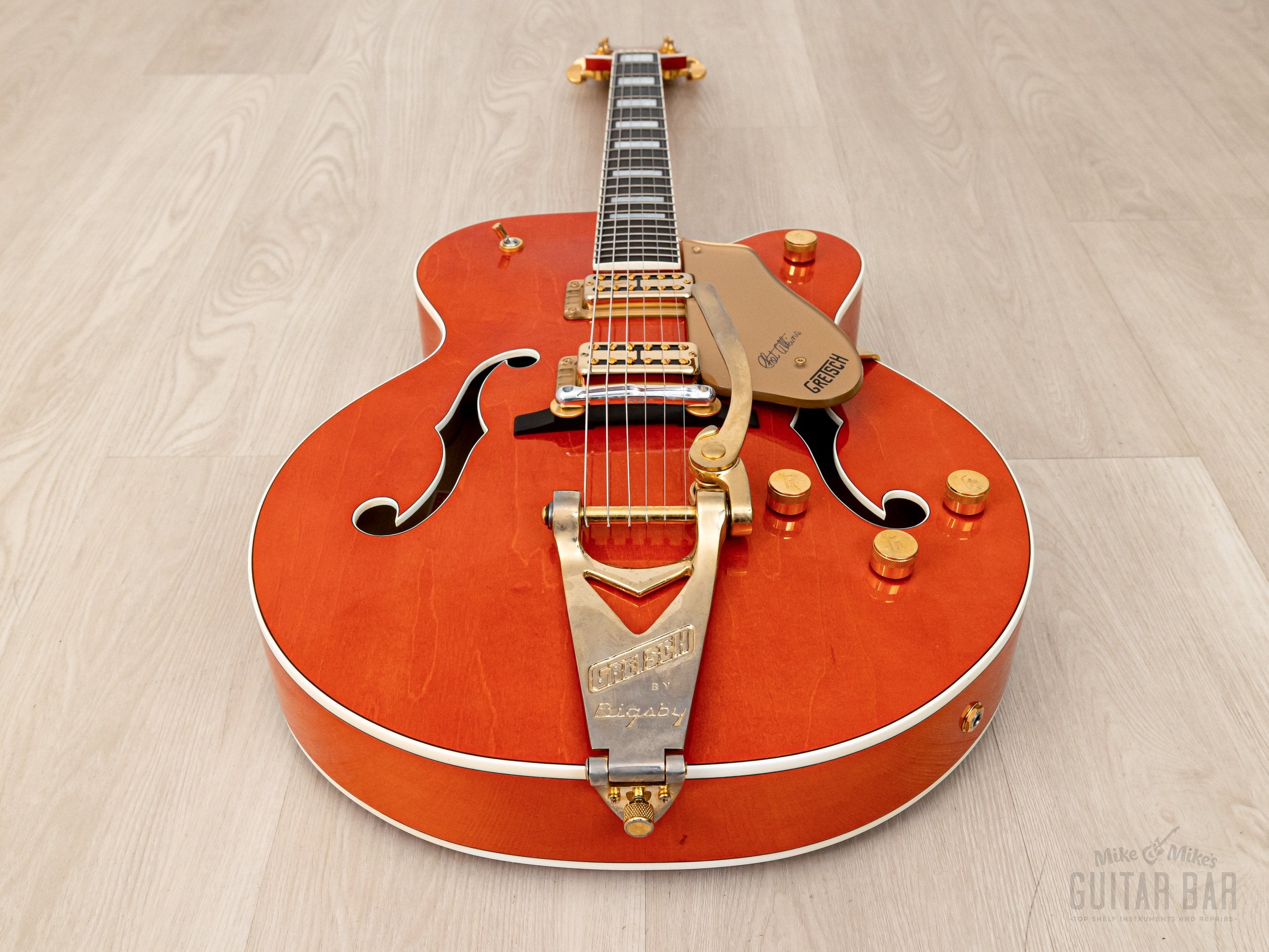 2000 Gretsch G6120 Western Orange w/ TV Jones, Tru-Arc, Case, Tags & COA