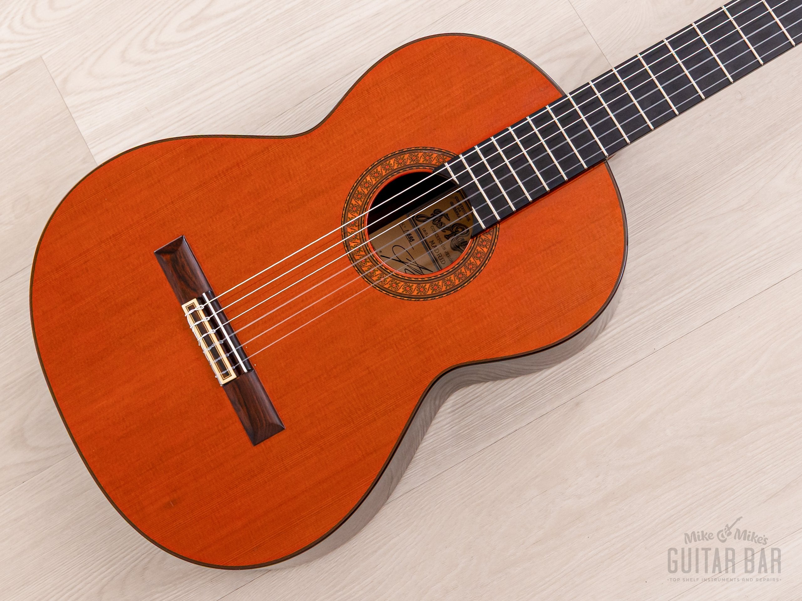 1978 José Ramirez 1a Classical Nylon String Acoustic Guitar Cedar Top w/ Case, Paperwork