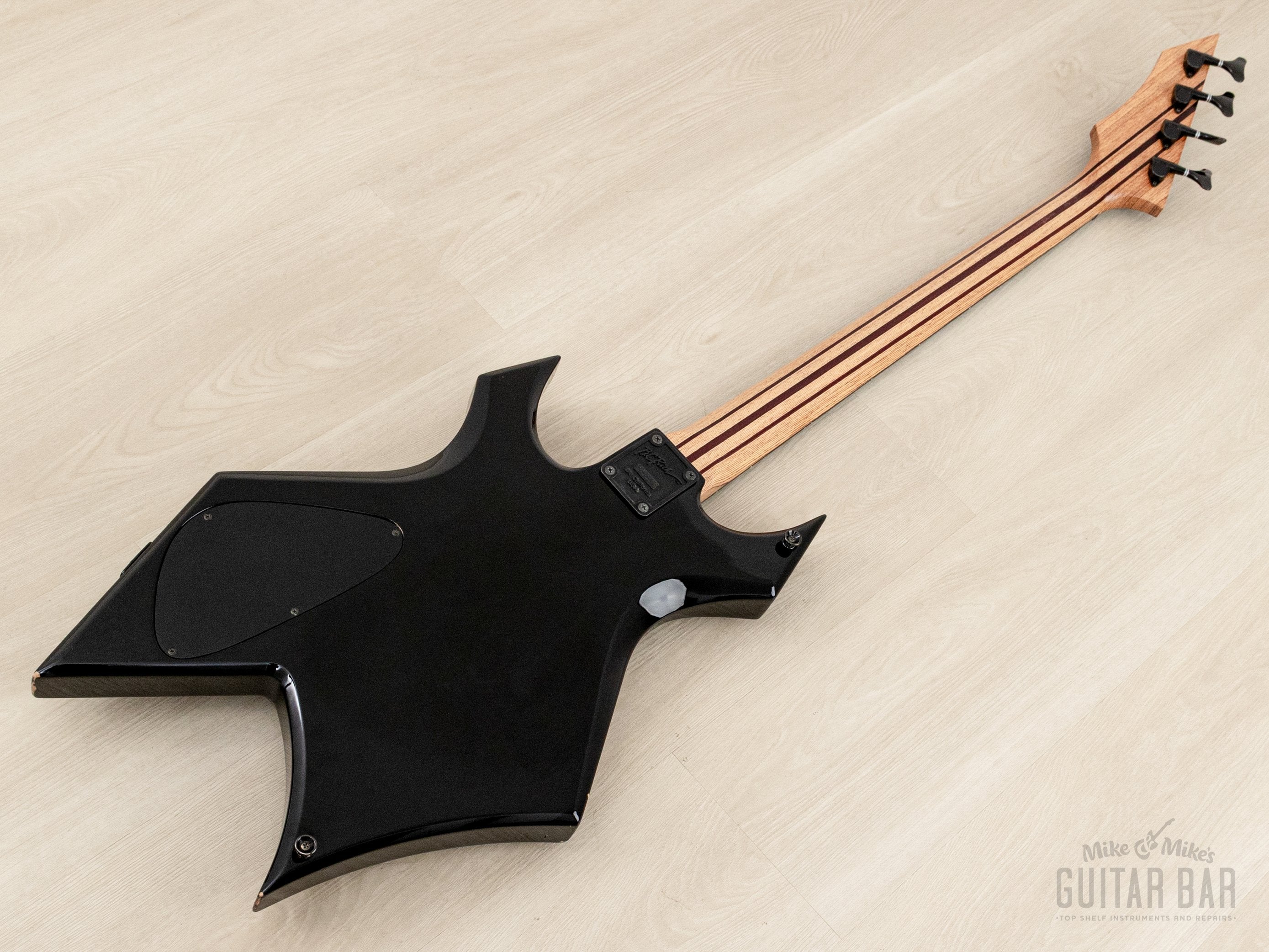 1989 BC Rich Warlock Bass NJ Series WB-857 Vintage PJ Black, Japan