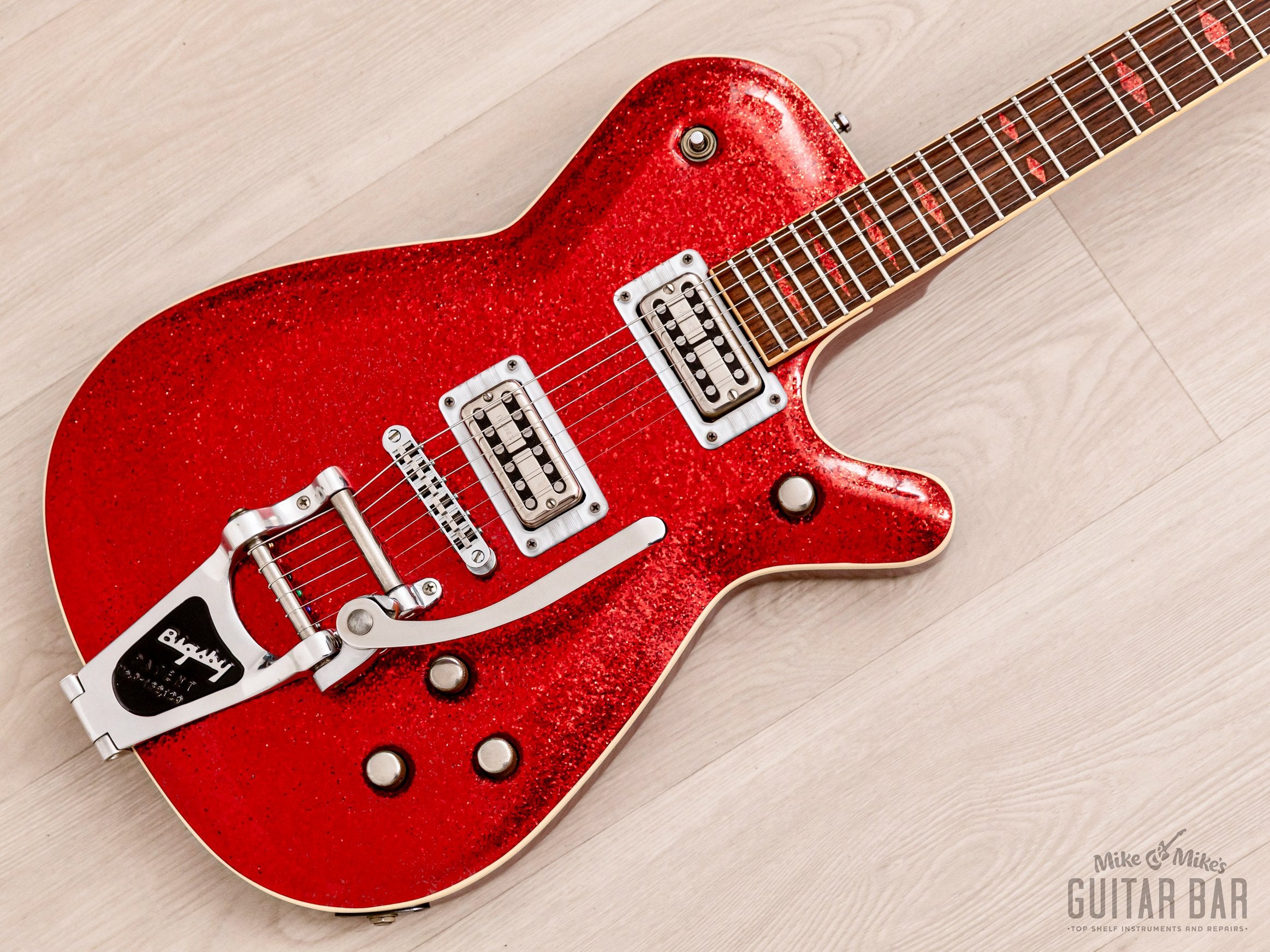 1990s GMP Roxie Duo Jet-Style Guitar Red Metalflake w/ TV Jones MagnaTron Pickups, Case