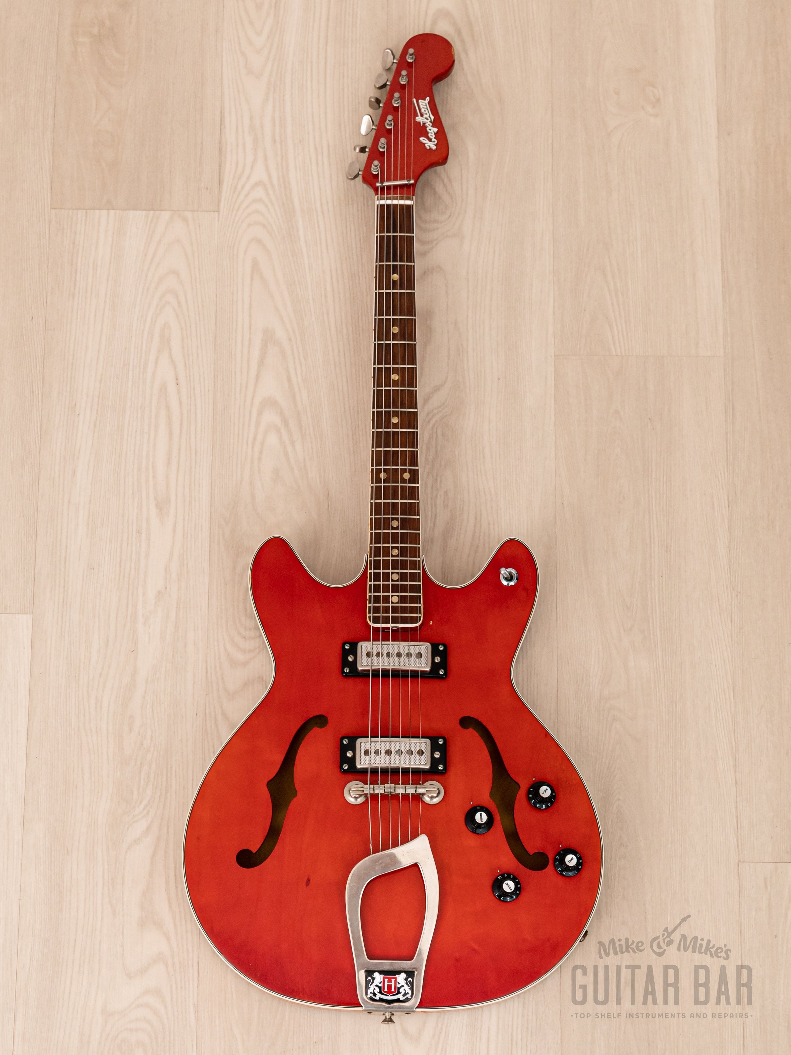 1960s Hagstrom Viking V1 Vintage Hollowbody Cherry Red w/ Case