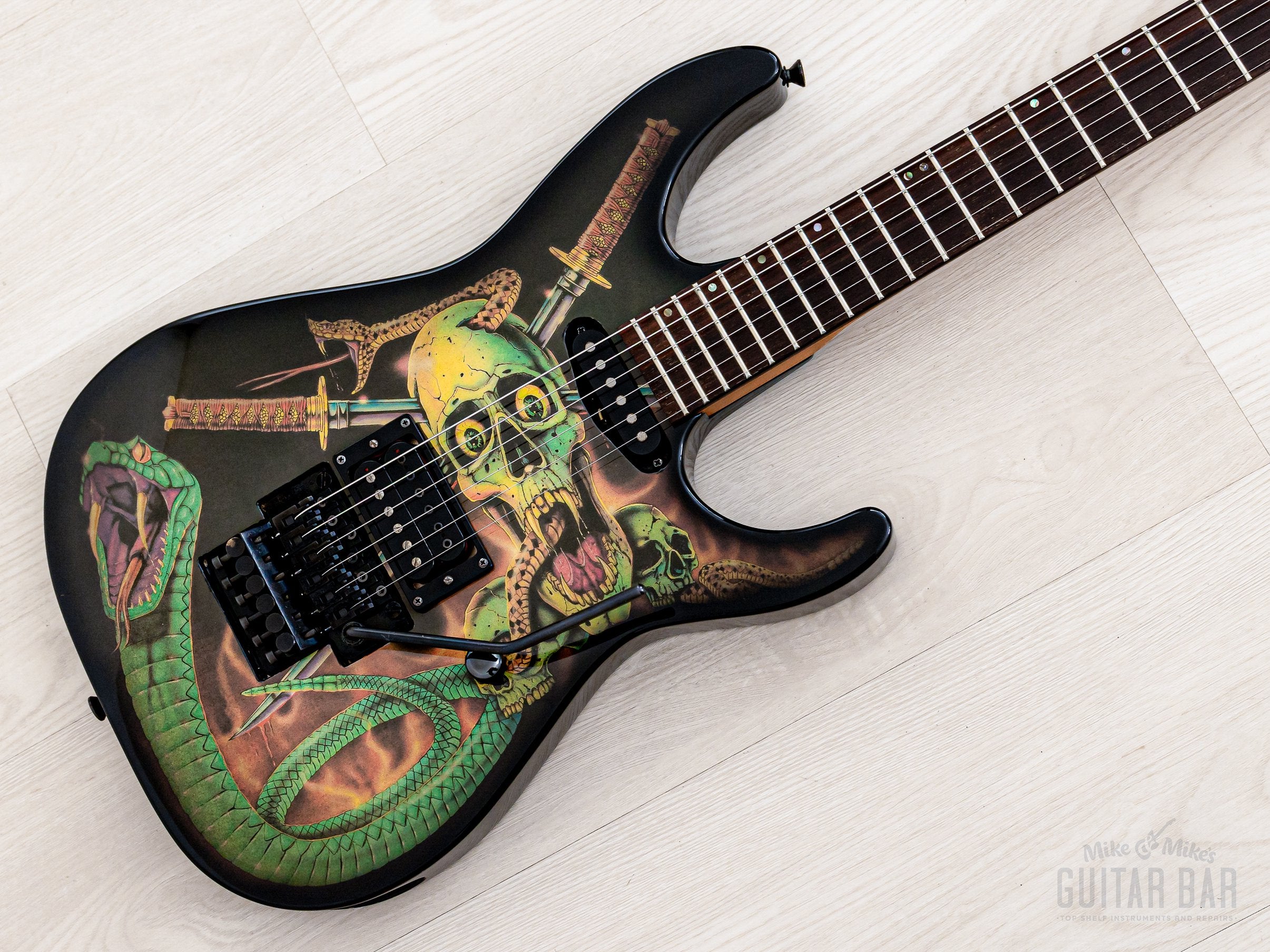 1990 ESP George Lynch Skull & Snakes Signature Model Haji, 100% Origin