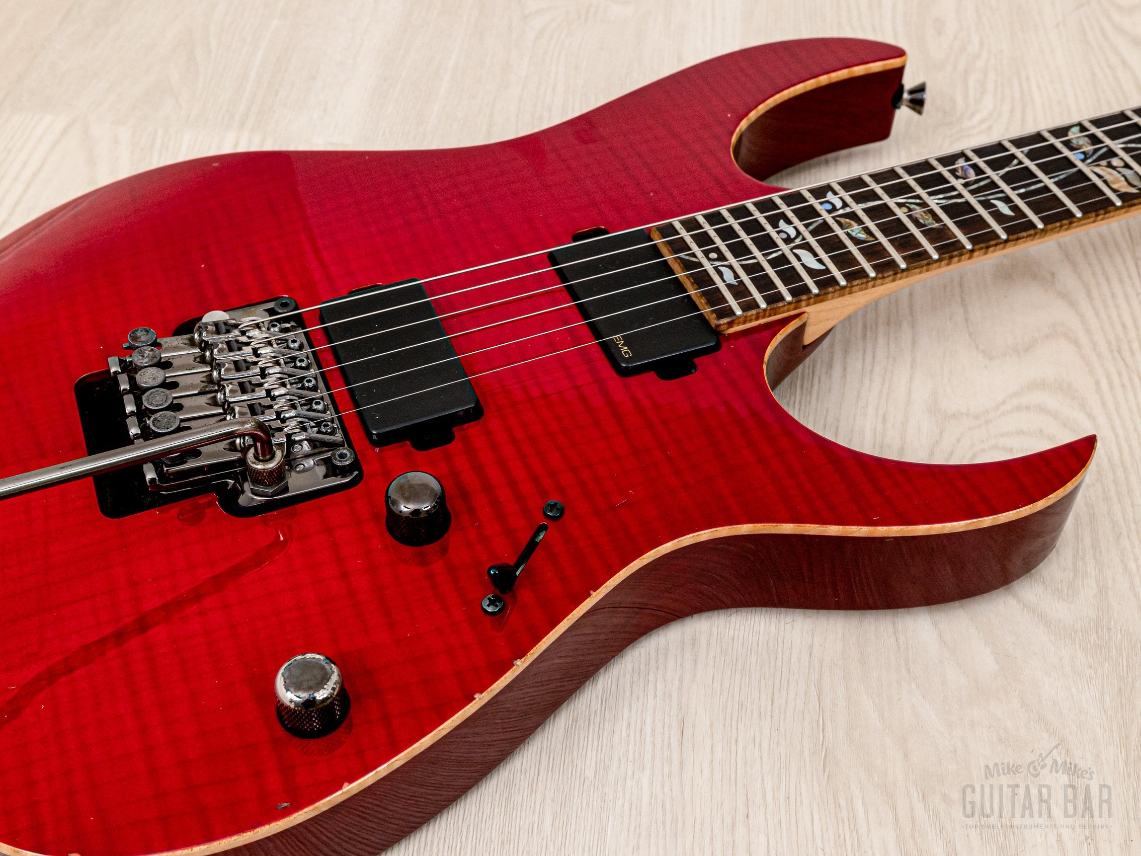 2009 Ibanez J. Custom RG8420ZE AAA Maple Top, Red Spinel w/ Case, Tags