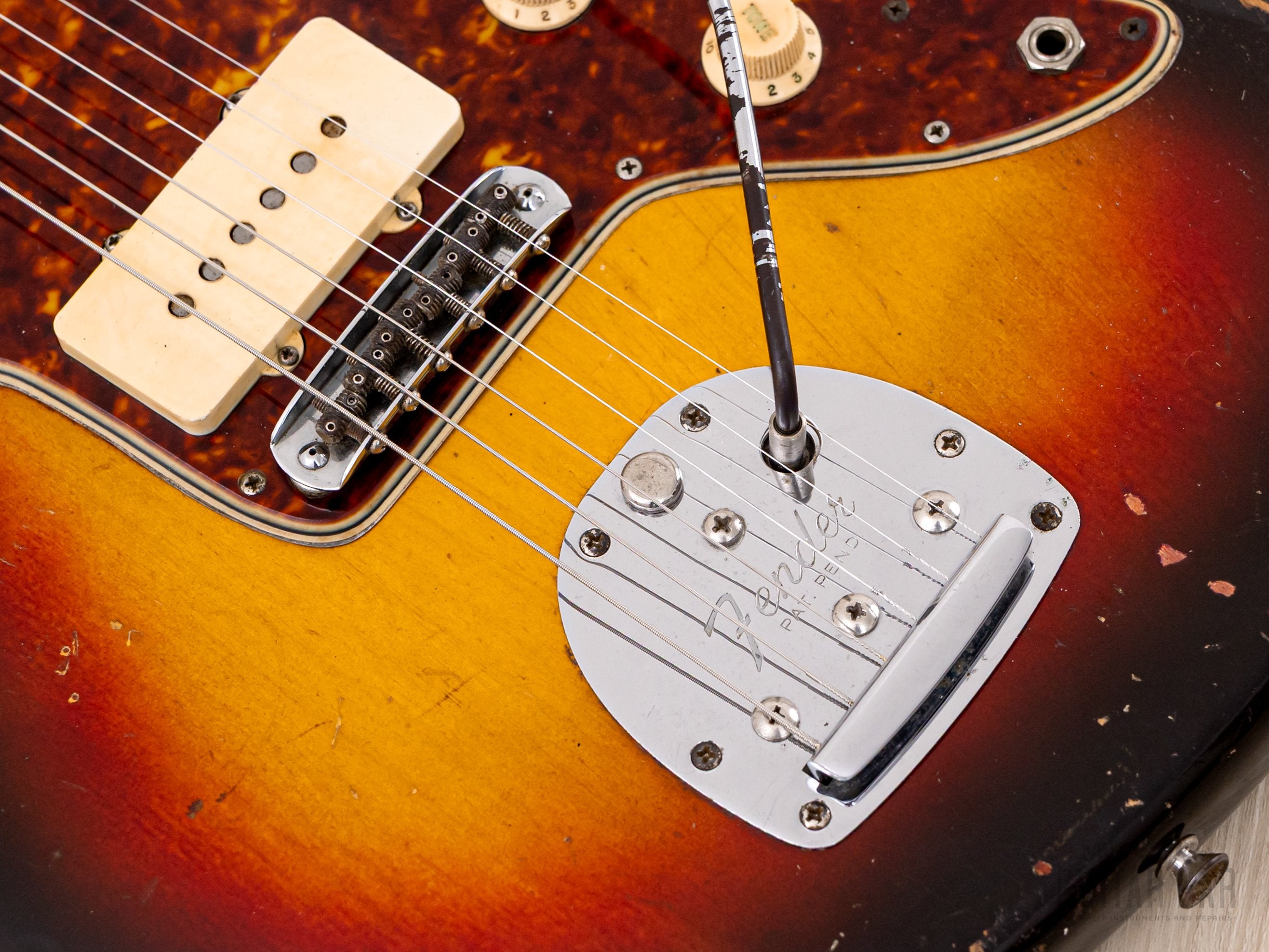 1961 Fender Jazzmaster Pre-CBS Slab Board Vintage Offset Guitar Sunburst, 100% Original w/ Case