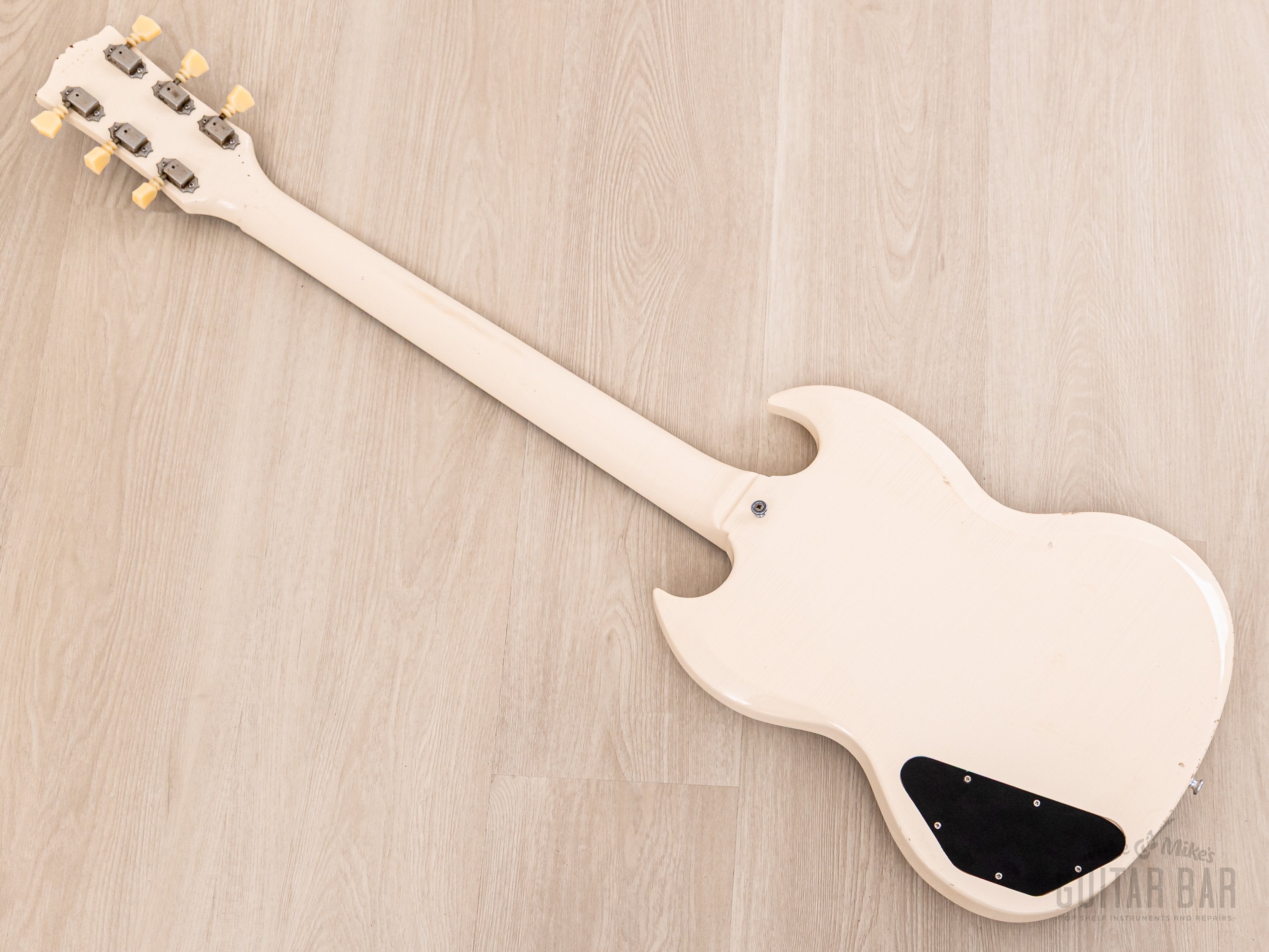 1965 Gibson SG Standard Vintage Guitar Polaris White w/ Pat # Pickups, Nickel Parts, 1 11/16