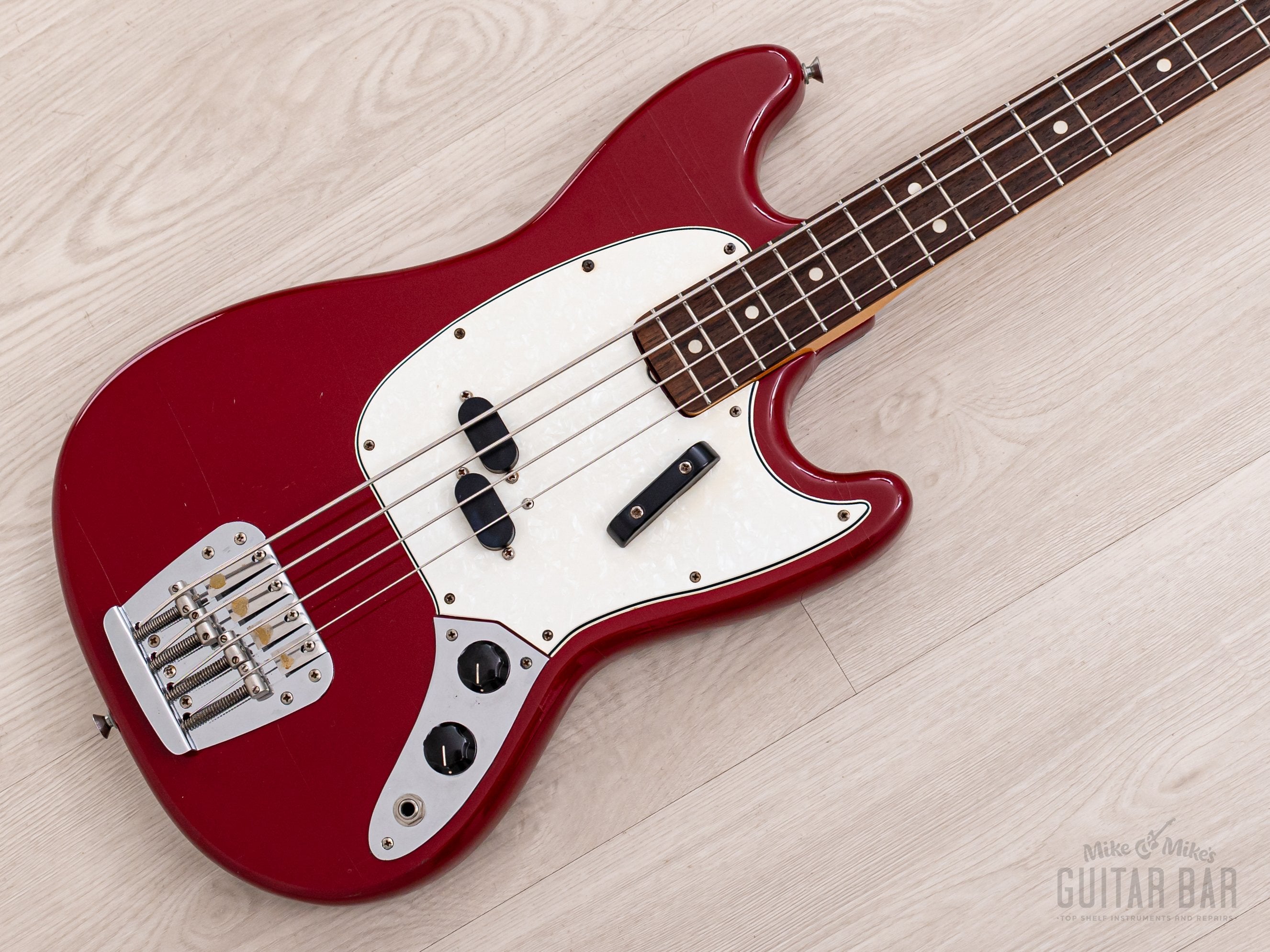 1966 Fender Mustang Bass Vintage Short Scale Dakota Red, 100% Original w/ Case