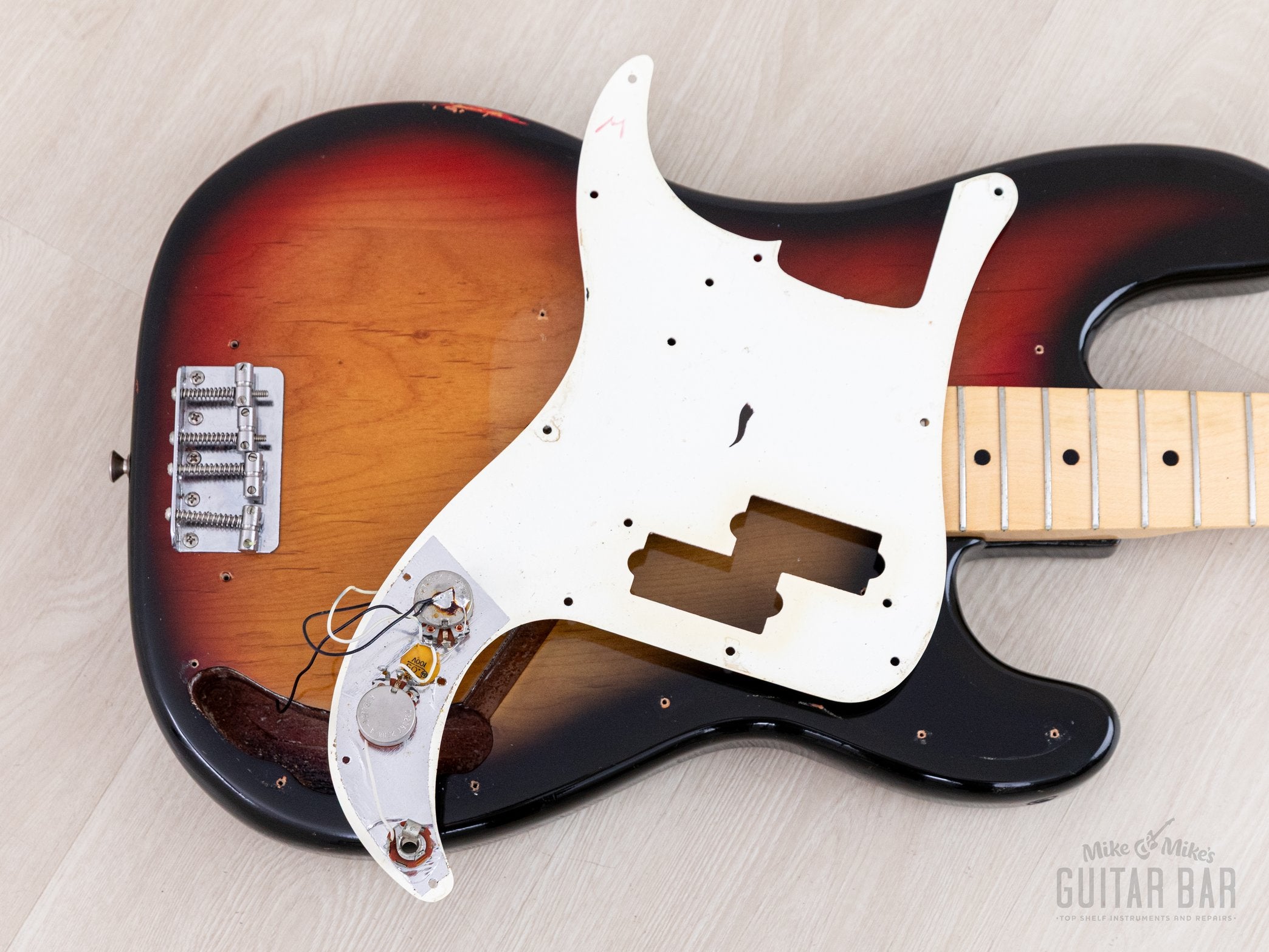 1973 Fender Precision Bass Sunburst Vintage Bass, Lightweight w/ 