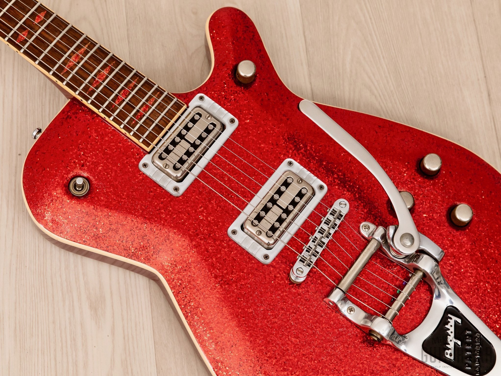 GMP Roxie Duo Jet-Style Guitar Red Metalflake w/ TV Jones MagnaTron Pickups, Case