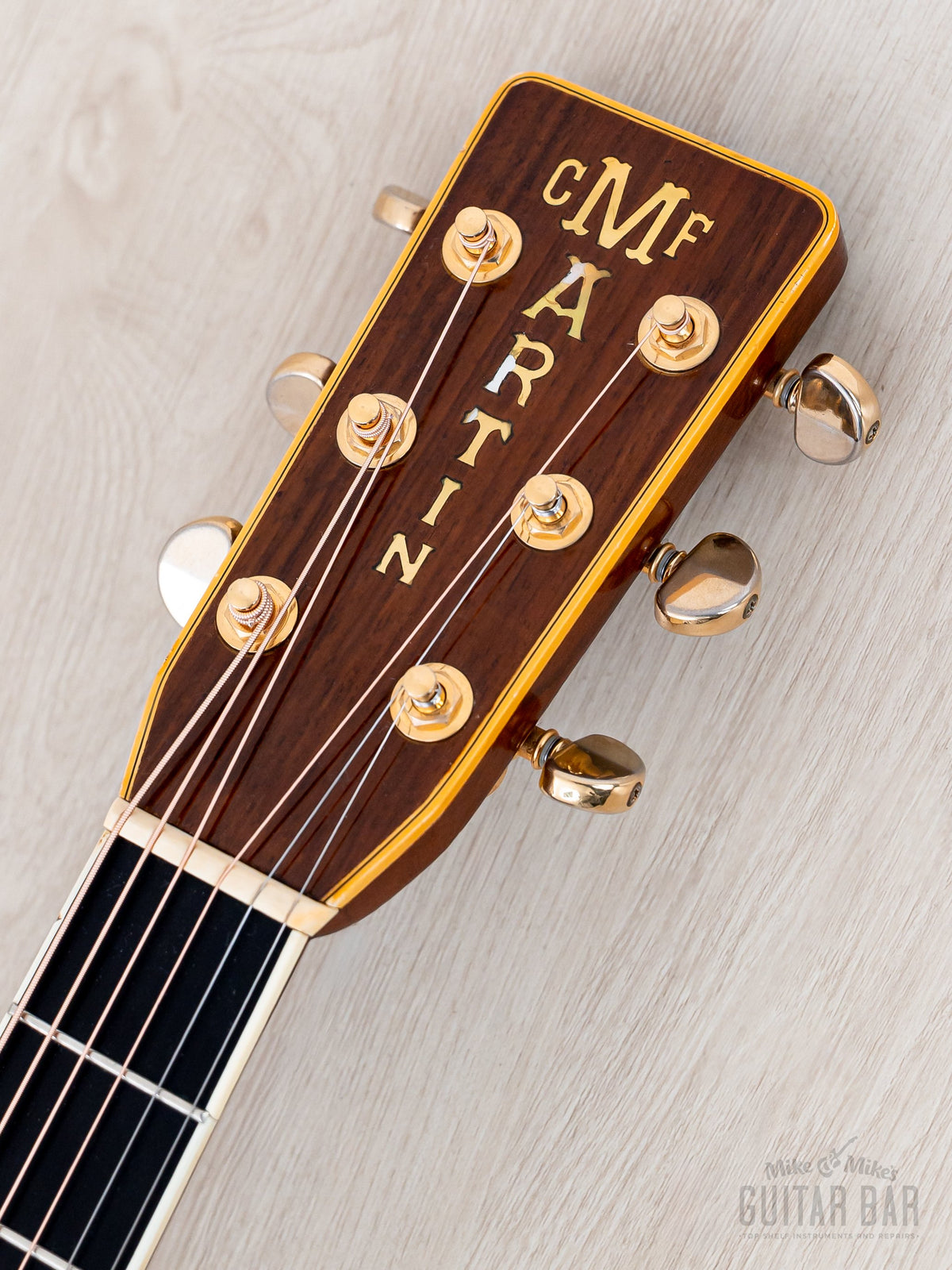 1971 Martin D-41 - headstock with vertical Martin inlay