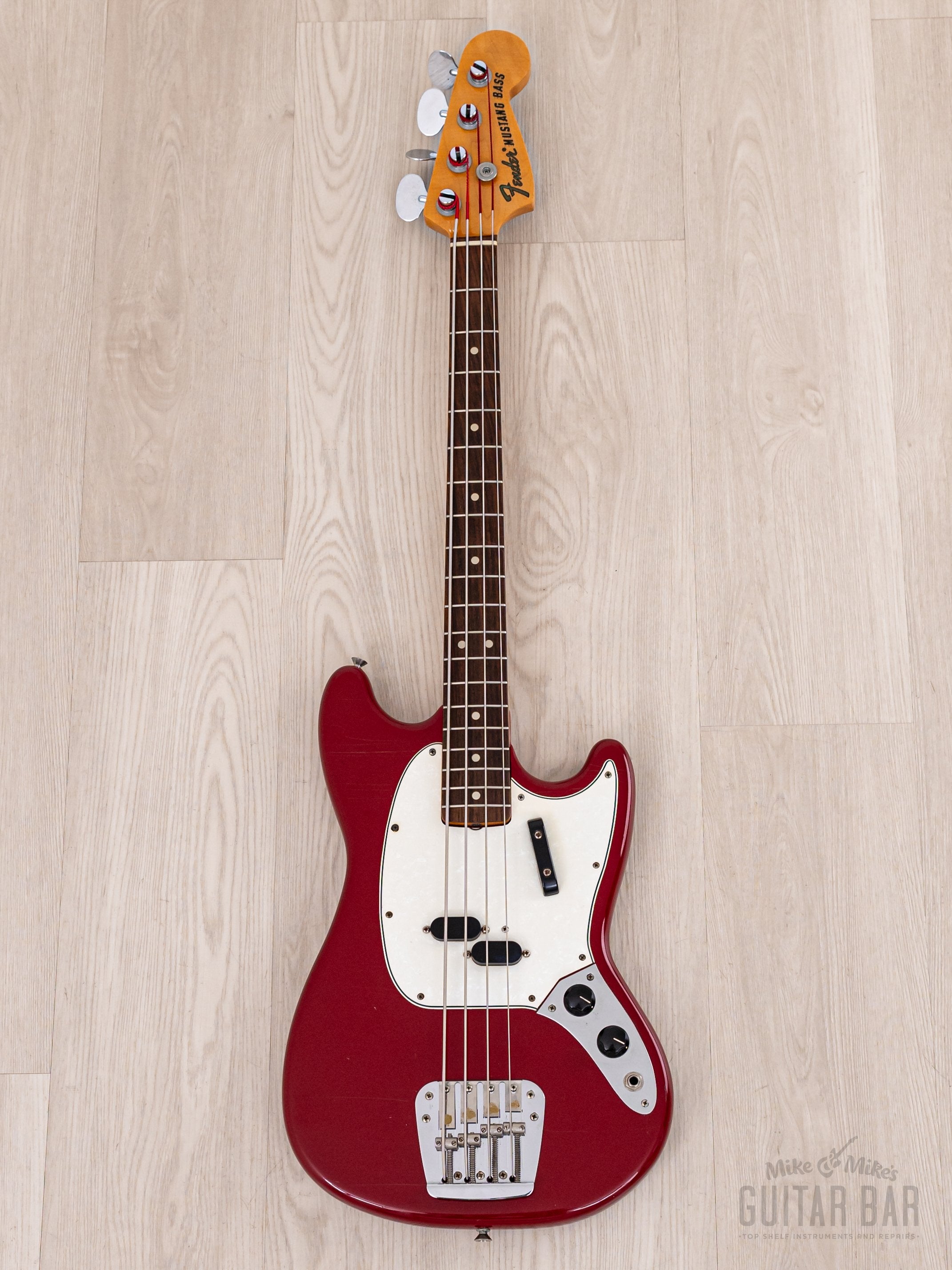 1966 Fender Mustang Bass Vintage Short Scale Dakota Red, 100% Original w/ Case