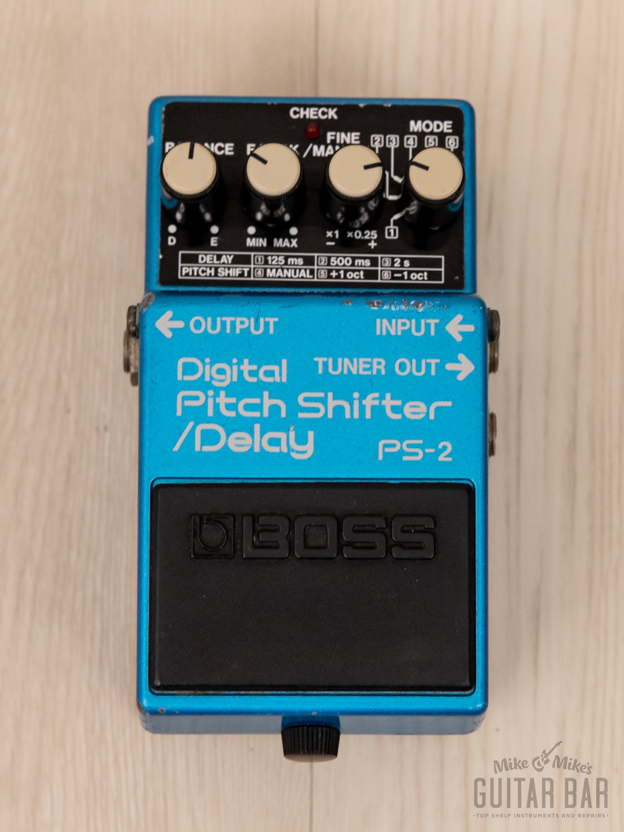 1990 Boss PS-2 Digital Pitch Shifter Delay Effects Pedal, Blue Label Japan