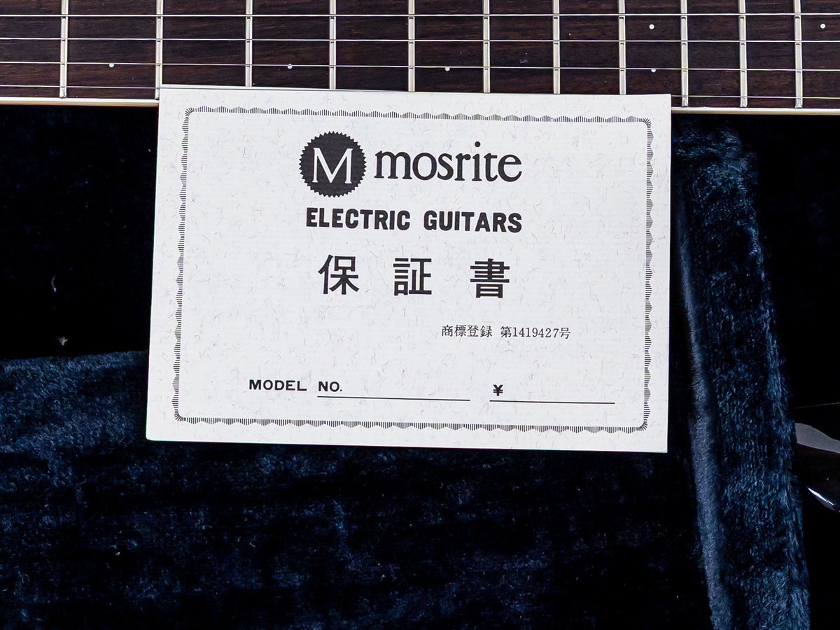 Mosrite electric guitar warranty card hangtag