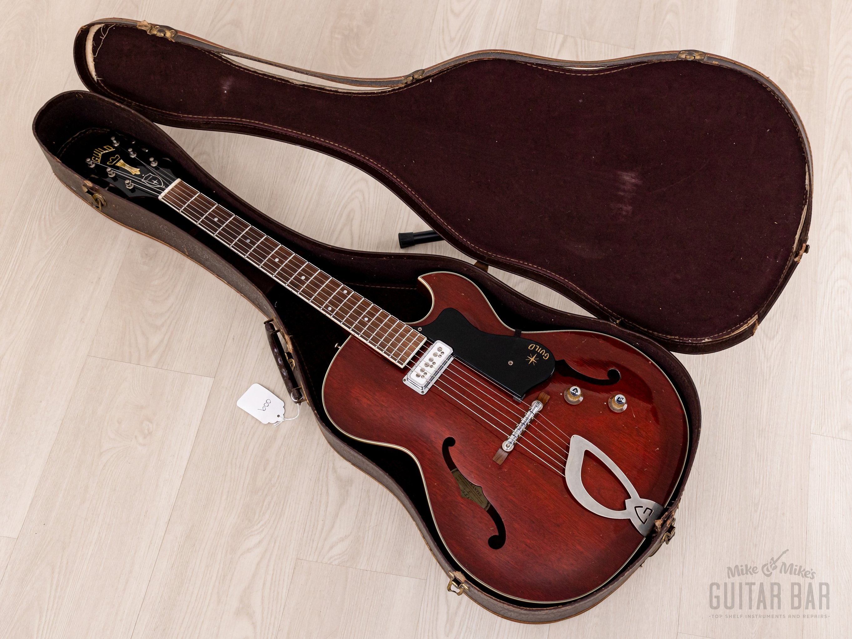 1961 Guild Starfire I Vintage Hollowbody Electric Guitar Cherry Red w/ DeArmond DynaSonic, Case