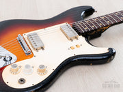 1960s Hofner 172/S pickups, controls and pickguard close-up