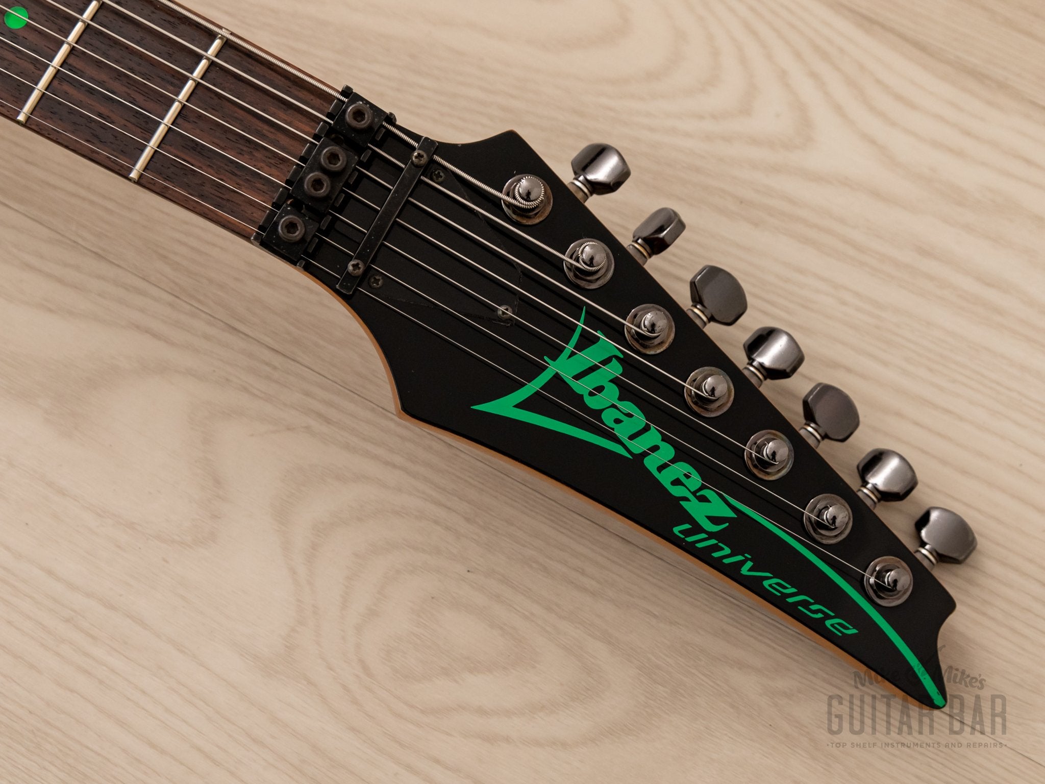 1991 Ibanez Universe UV7-BK Steve Vai Signature 7-String Guitar Black,  Near-Mint w/ Case, Japan Fujigen