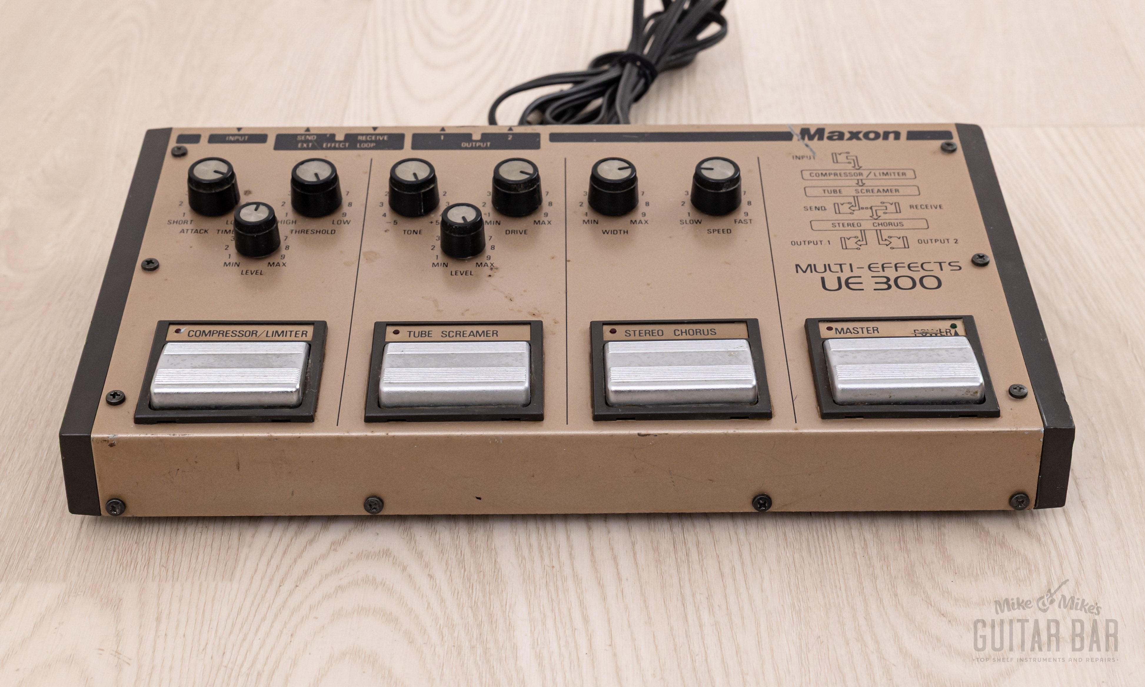 1980s Maxon UE-300 Multi-Effects, CP9 Compressor + TS9 Tube Screamer + CS9 Chorus, Ibanez
