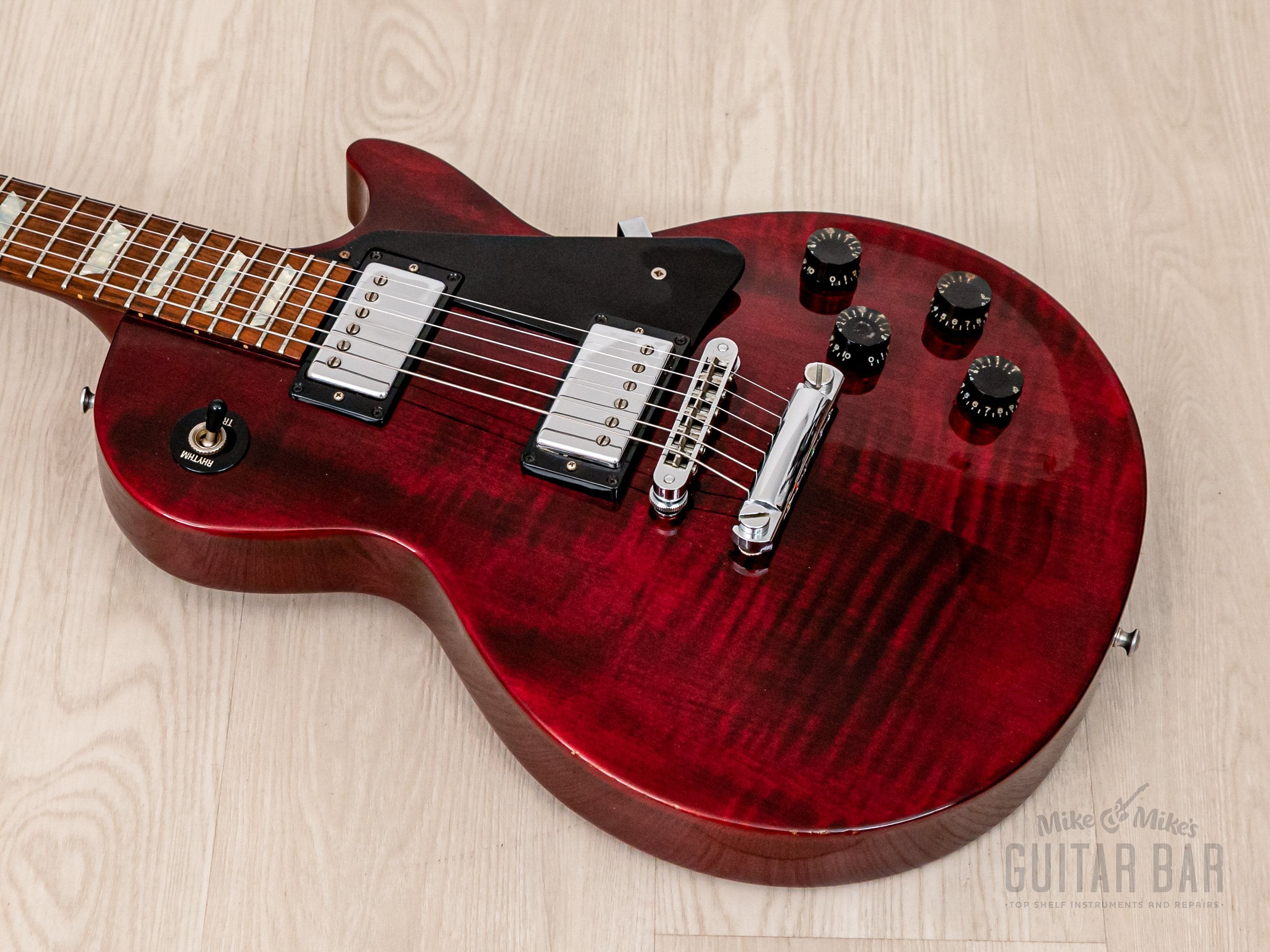 2002 Gibson Les Paul Studio Plus Flame Top Wine Red w/ Case & Tags, Yamano