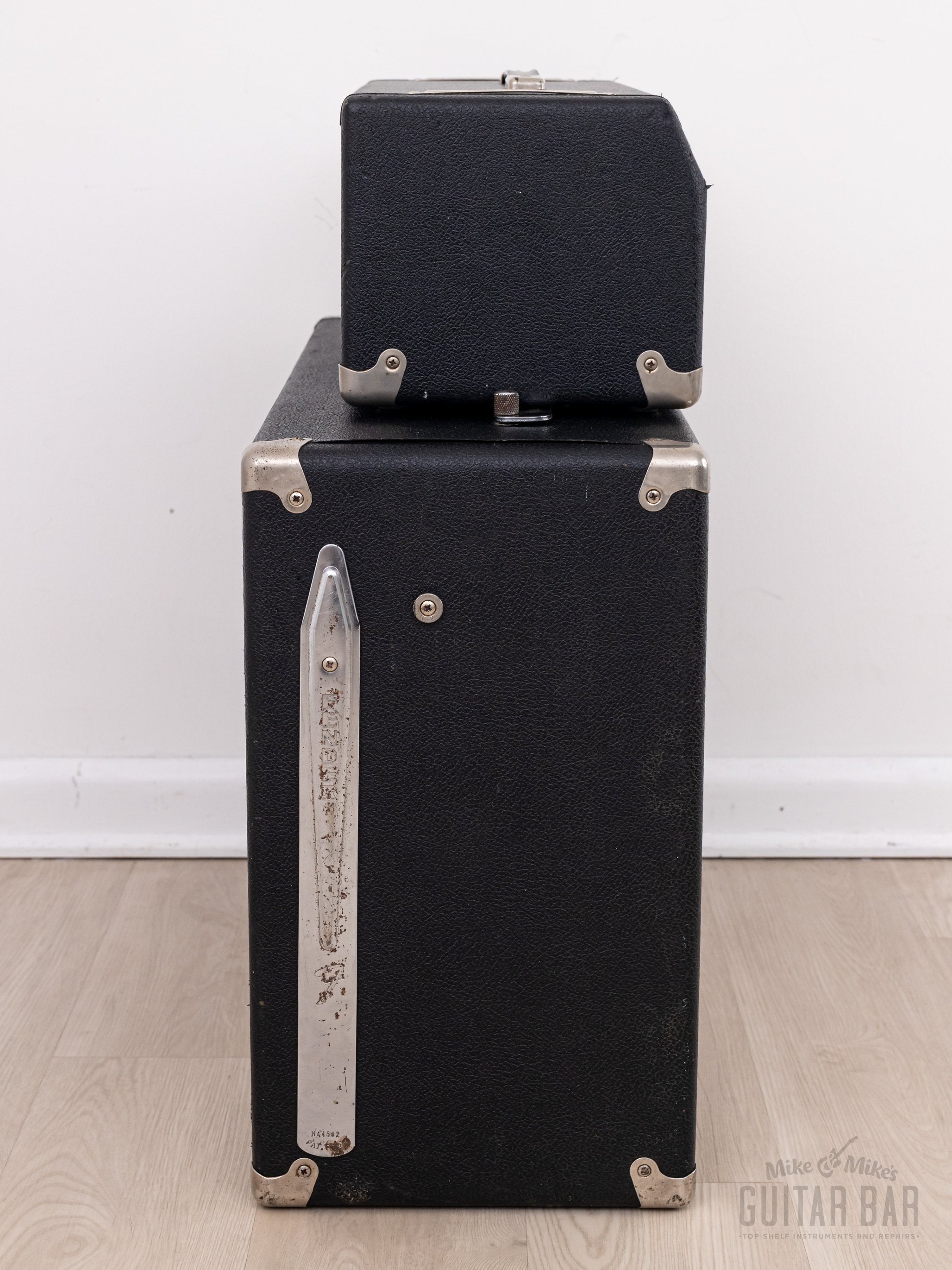 1965 Fender Bassman Black Panel Piggyback Vintage Tube Amp Head + 2x12 Cab AB165 w/ Jensen C12N