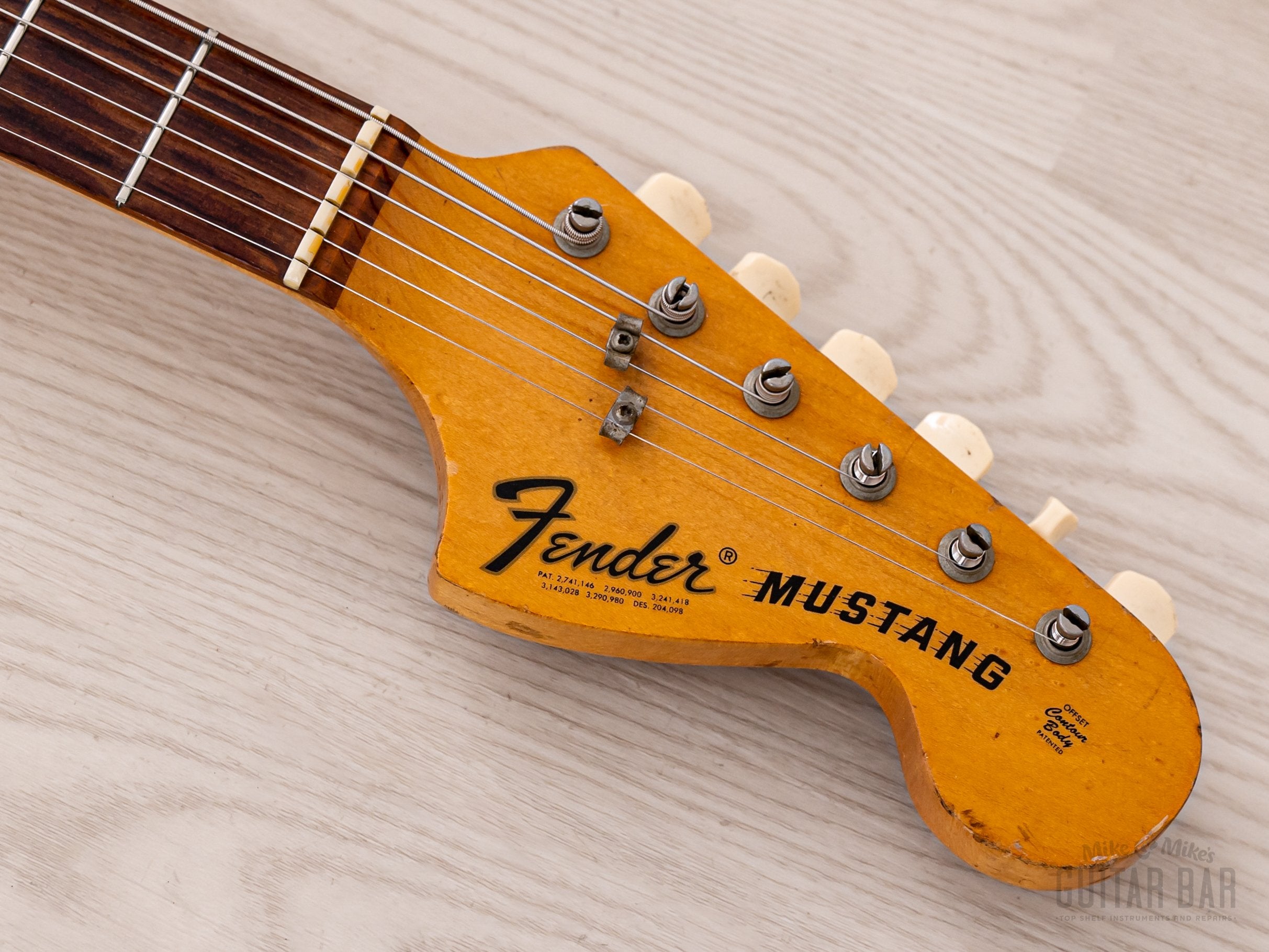 1974 Fender Competition Mustang Vintage Offset Guitar Competition Red