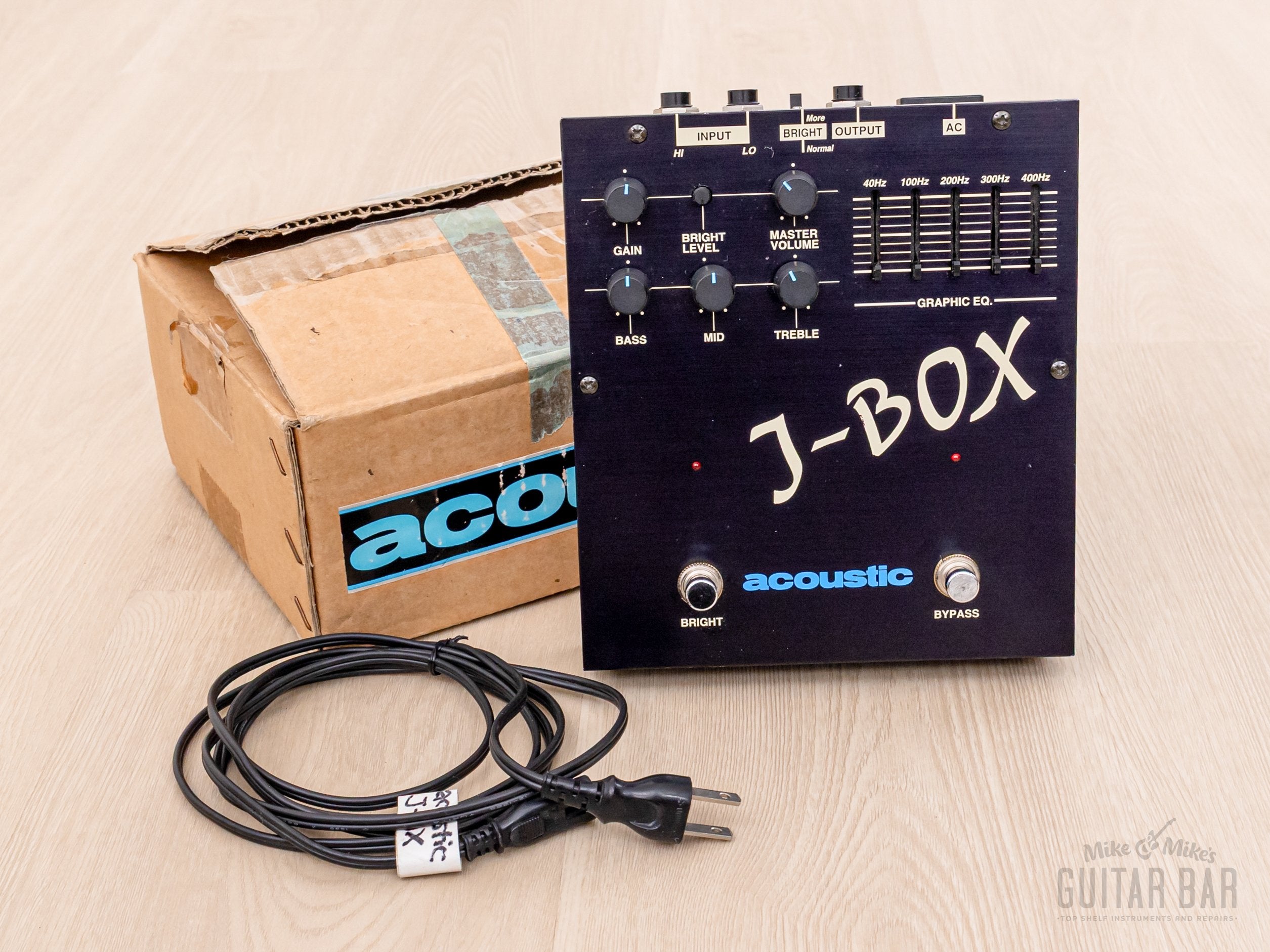 Fernandes Acoustic J-Box Bass Preamp Effects Pedal w/ Box