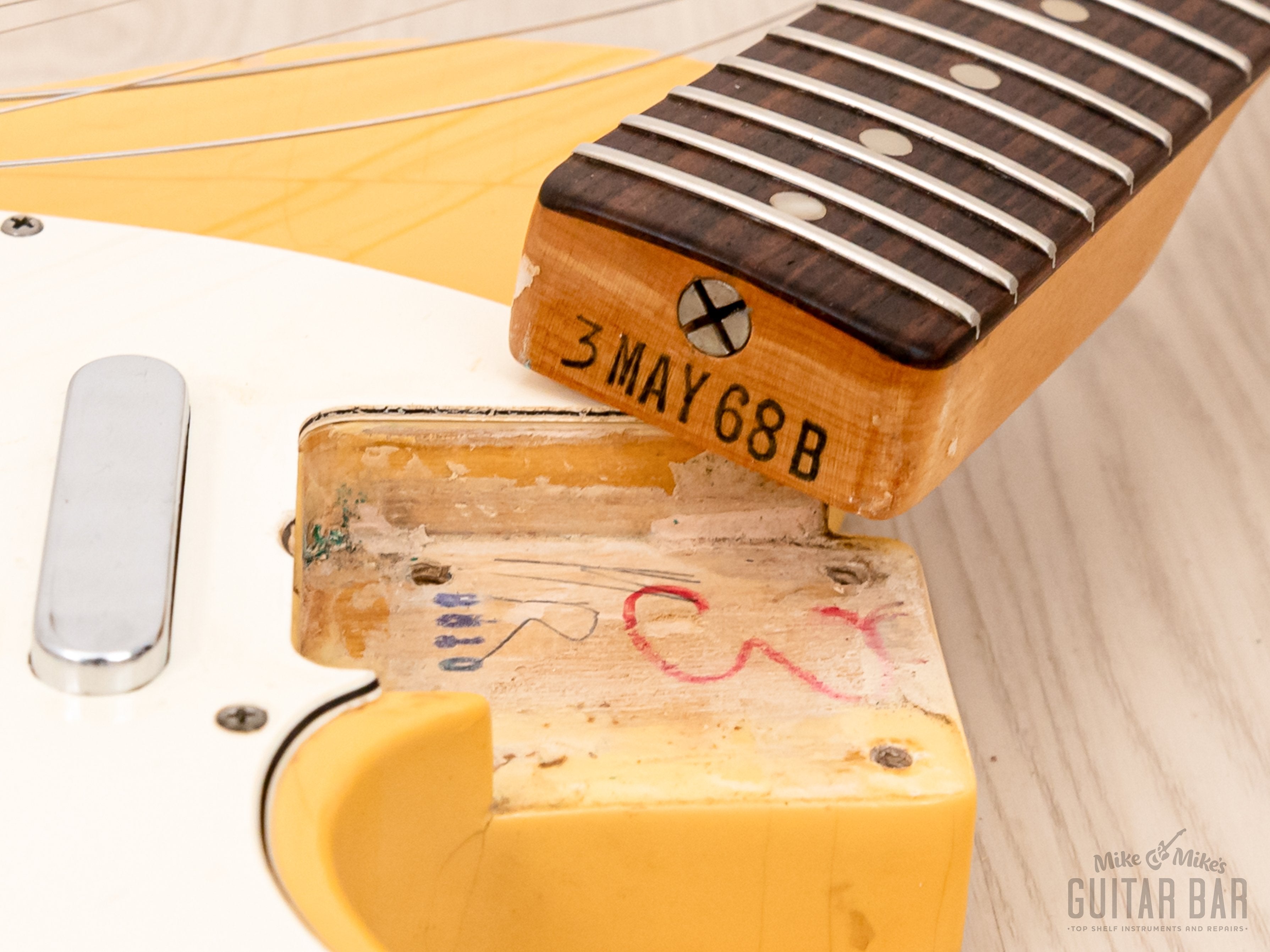 1968 Fender Telecaster Vintage Guitar Blonde Ash Body w/ Bigsby, Case