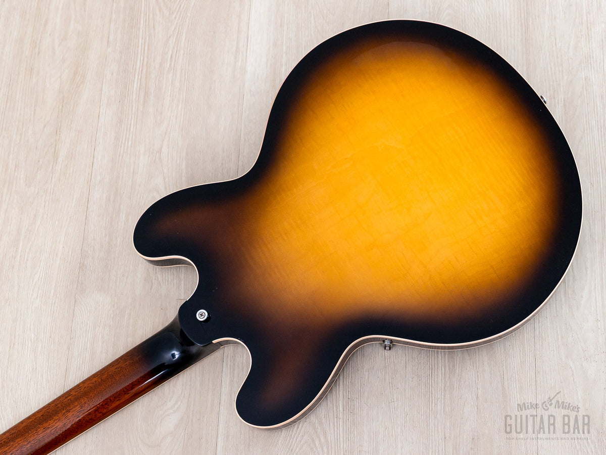 2001 Gibson ES-335 Dot Vintage Sunburst - back of body close-up