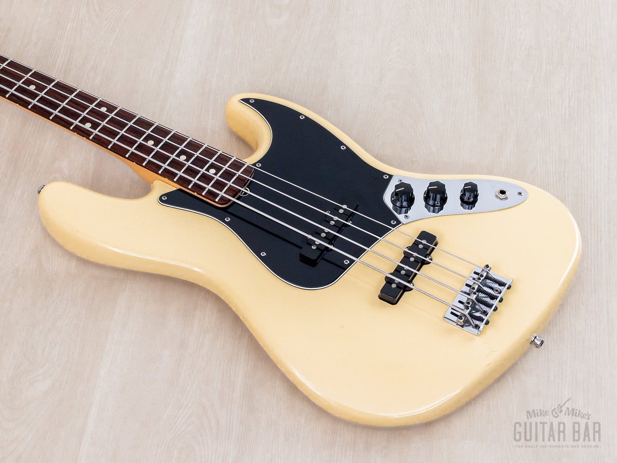 1997 Fender American Standard Jazz Bass Olympic White, reverse angled body view