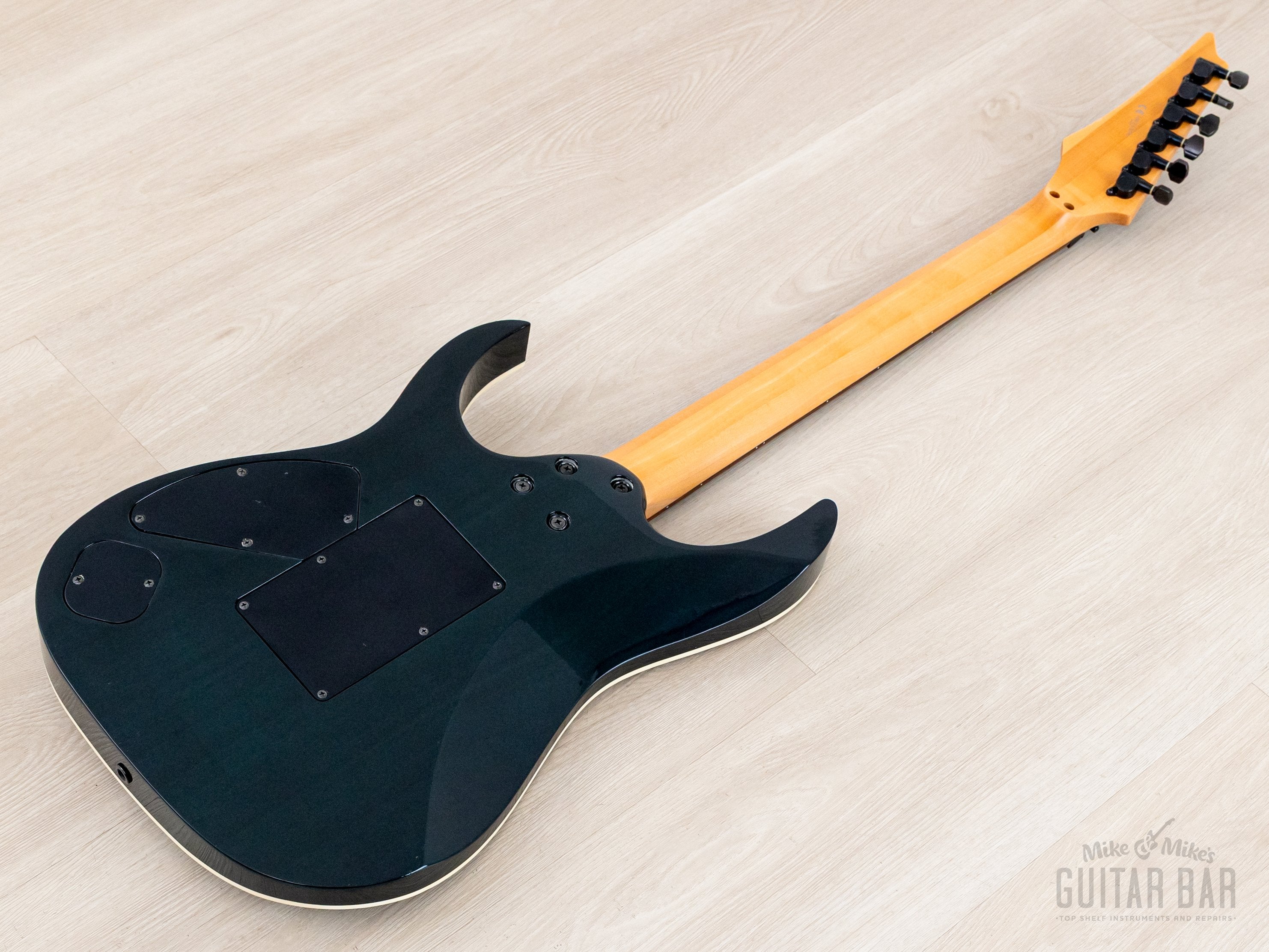 1998 Ibanez J Custom KRG1802 Spot Model Transparent Turquoise AAAA Fla