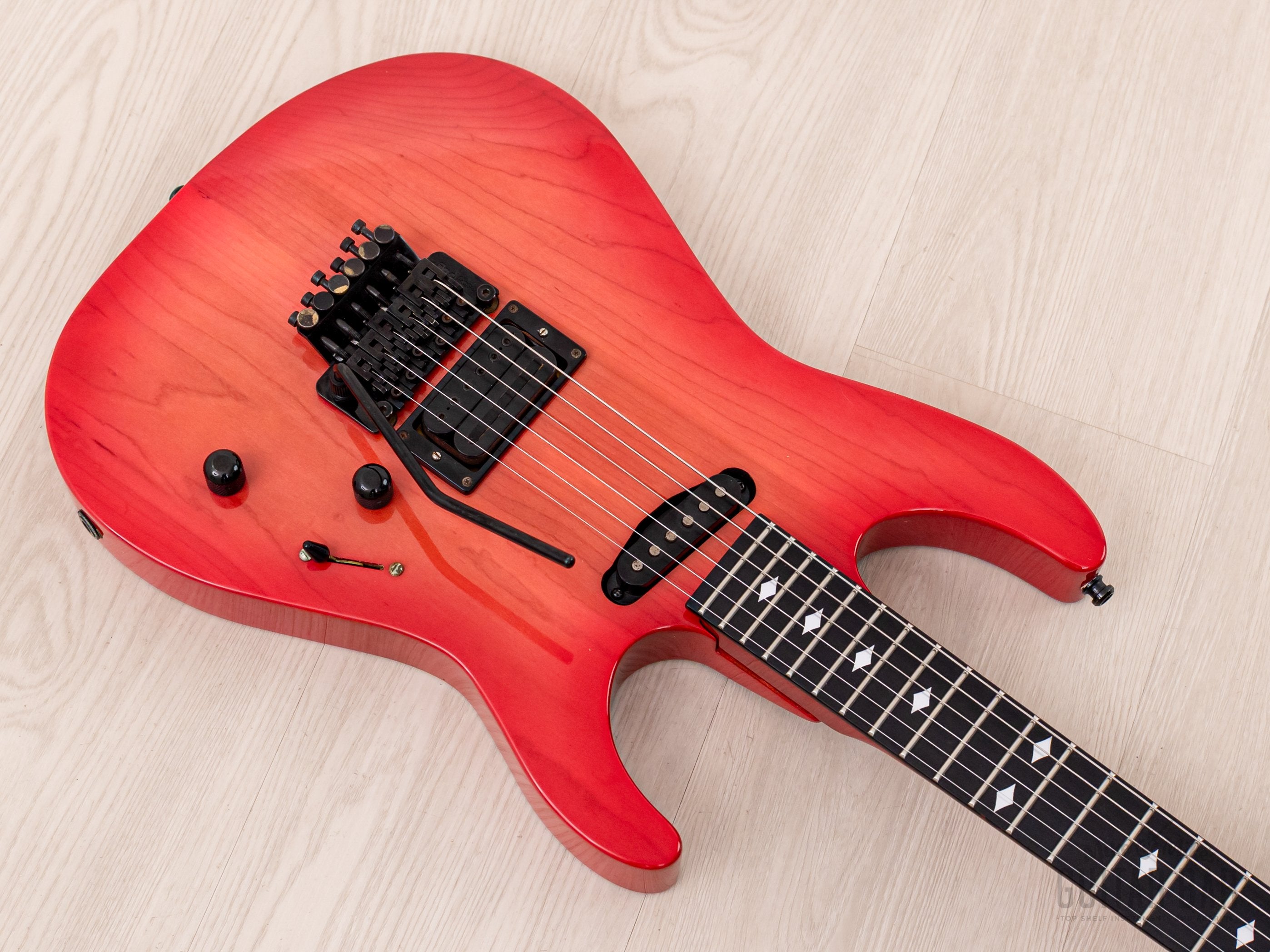 1980s ESP Custom Shop “T. Shibahara” Vintage Superstrat Pink Sunburst w/ Floyd Rose, Dimarzio & Case
