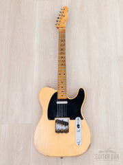2016 Danocaster Single Cut Blackguard Butterscotch, full front view